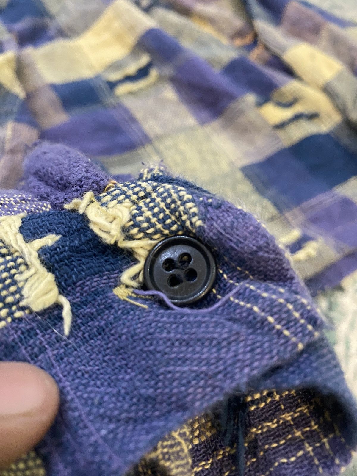 Sugar Cane Sugar Cane Sashiko Boro Patchwork Pocket Shirt Size US M / EU 48-50 / 2 - 23 Thumbnail