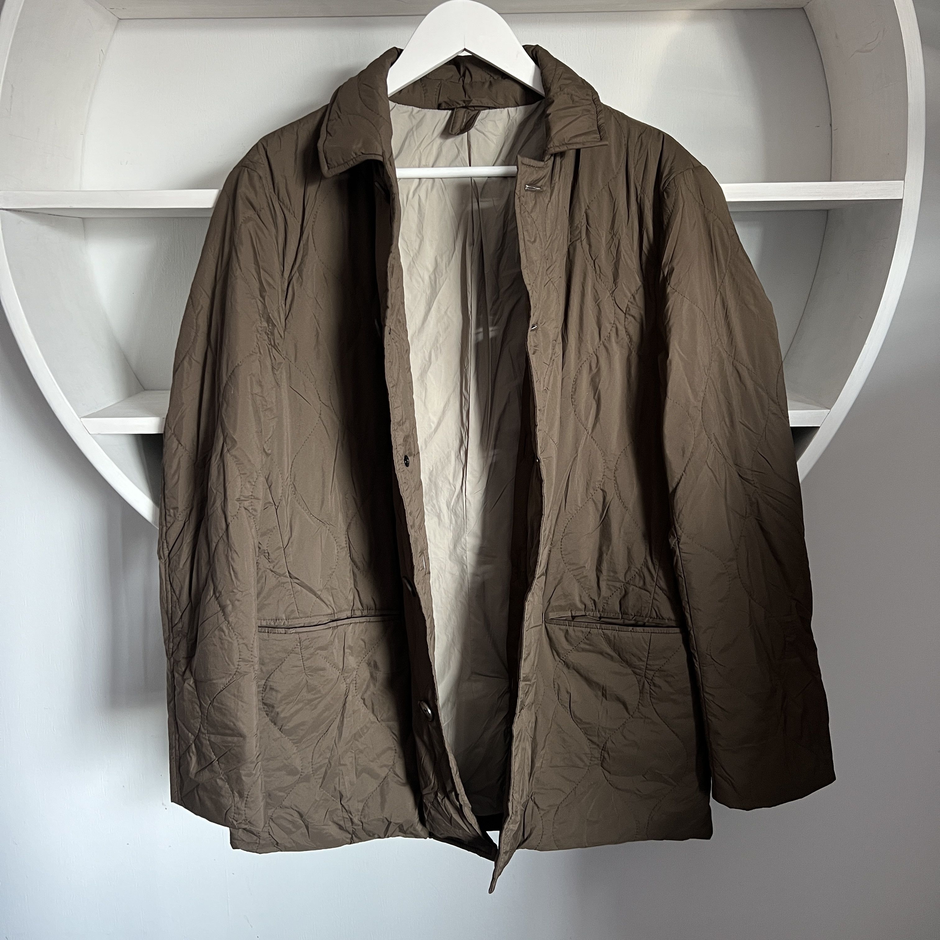 Eredipisano × Loro Piana OLMETEX CAR COAT ITALY FABRICS Waterproof Quilt Jacket Size US M / EU 48-50 / 2 - 3 Thumbnail