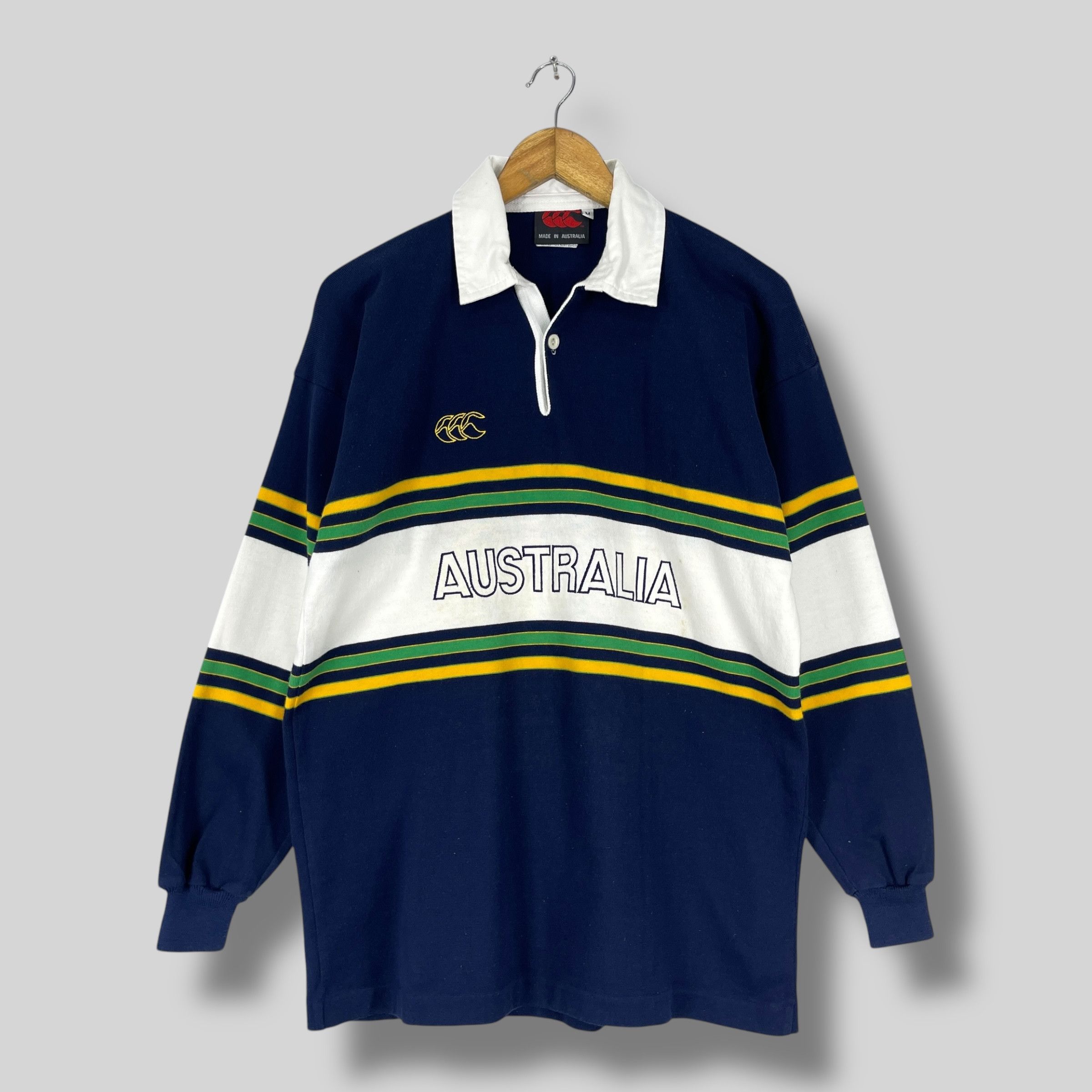 Canterbury of New Zealand Vintage 90's CANTERBURY Australia Wallabies Rugby Shirt Size US M / EU 48-50 / 2 - 1 Thumbnail