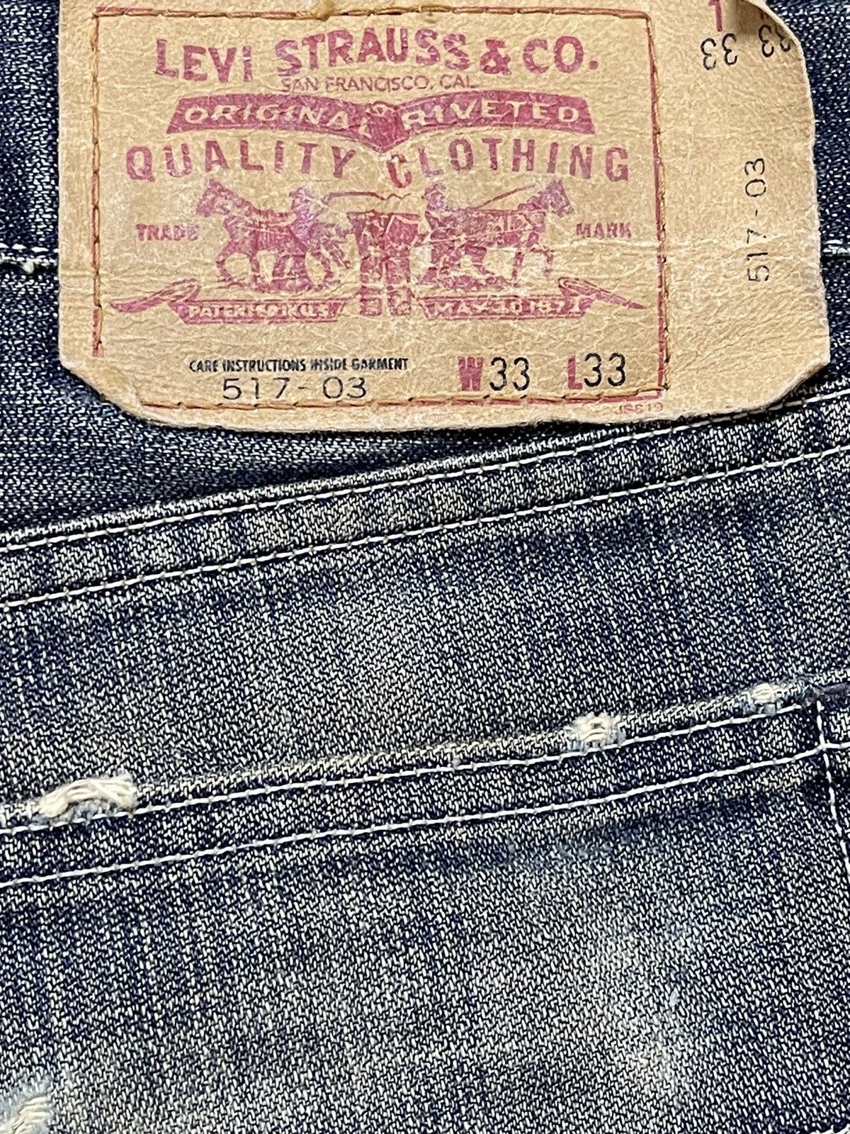 Levi's Vintage 90s Levis 517 Faded Wash Style Bootcut Jeans Size US 32 / EU 48 - 9 Thumbnail