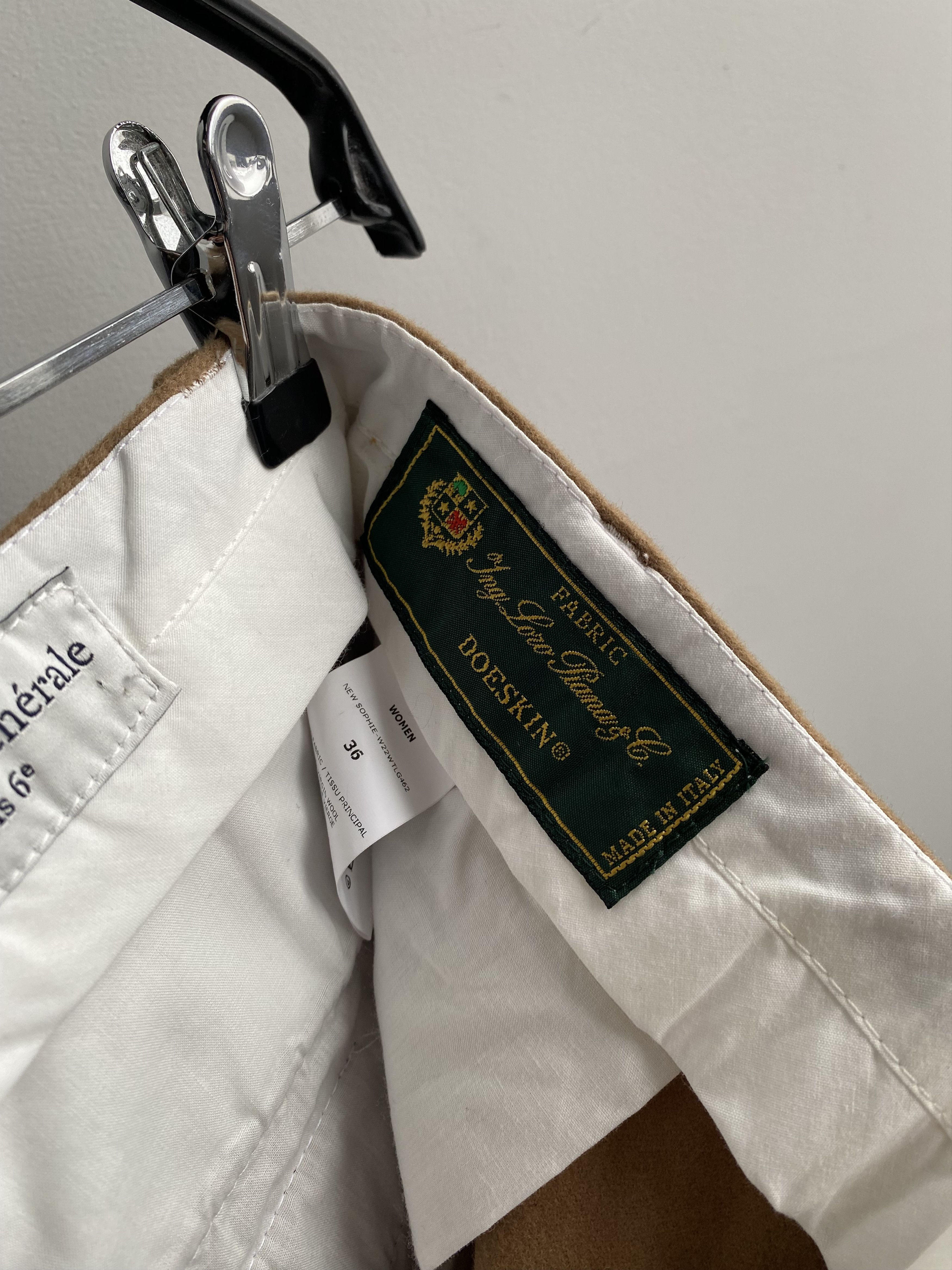 Officine Generale Officine Generale by Ing Loro Piana Sophie Wool Pants Camel Size 36" / US 14 / IT 50 - 7 Thumbnail