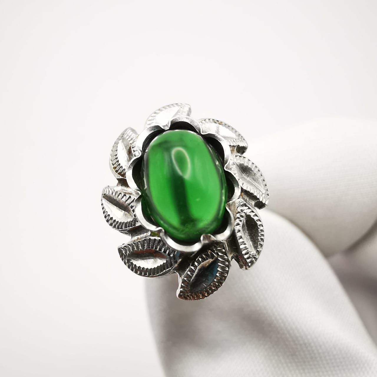 Sterling Silver × Vintage Vintage 925 Sterling Silver Earrings for Women,Green Quartz Size ONE SIZE - 3 Thumbnail