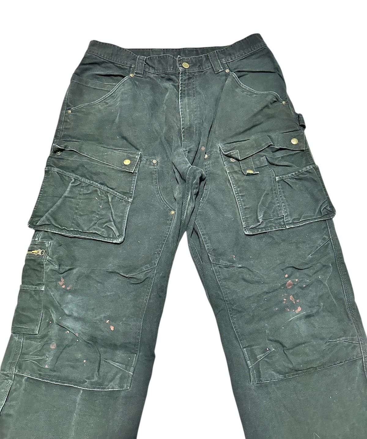 Carhartt Vtg Carhatt double knee cargo pant 219 blk Size US 35 - 3 Thumbnail