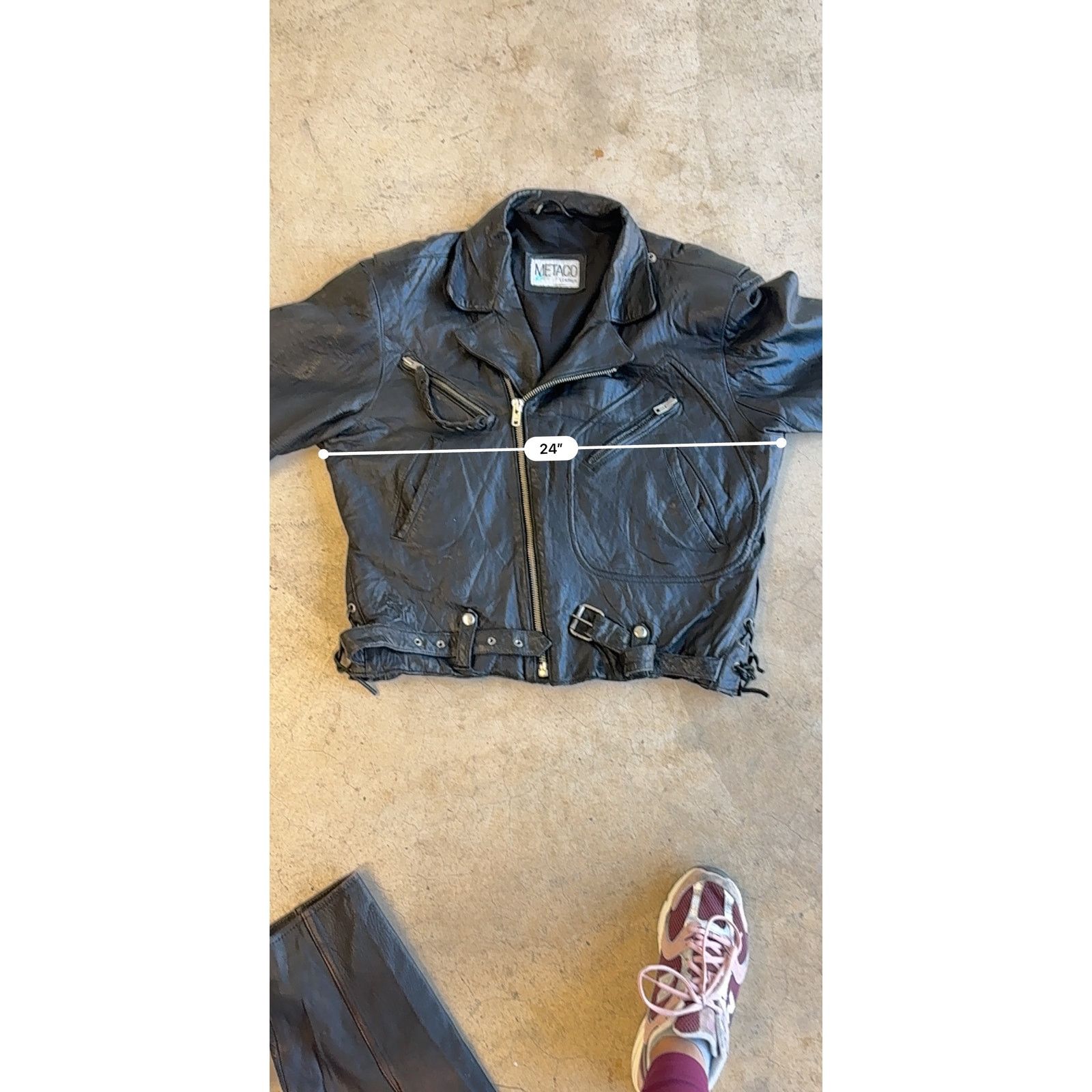 Vintage 1980's Vintage Original METACO Black Leather Moto Jacket M Size M / US 6-8 / IT 42-44 - 11 Thumbnail