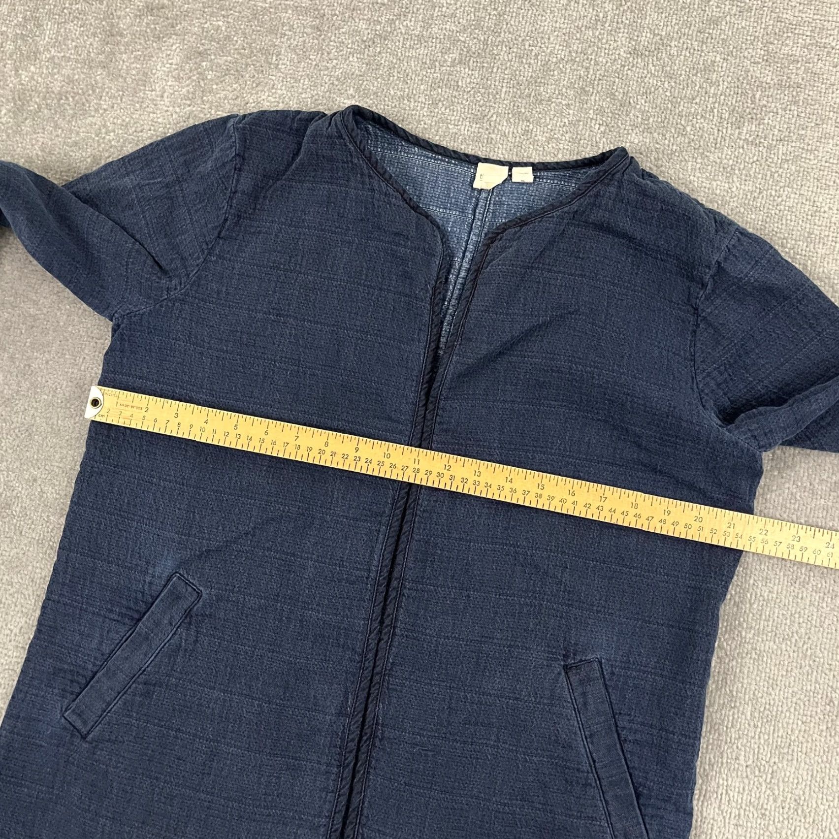 Eileen Fisher Eileen Fisher Womens Medium Blue Open Front Jacket Pockets Casual Regular Fit Size M / US 6-8 / IT 42-44 - 6 Thumbnail