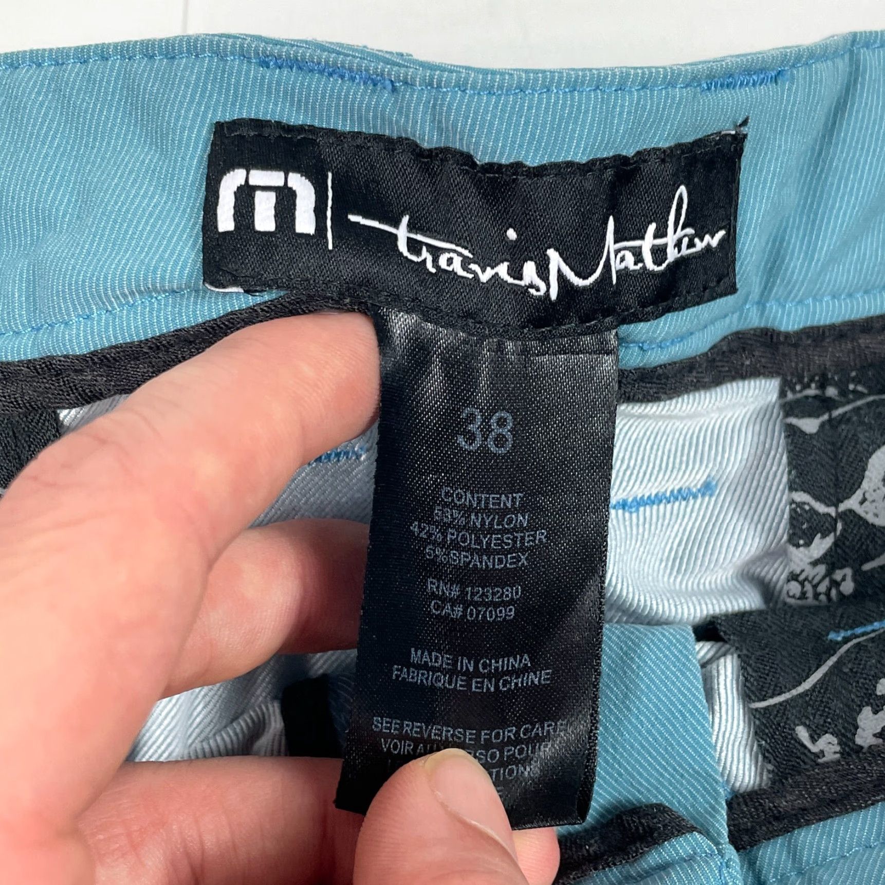 TravisMathew Travis Mathew Shorts Mens 38 x 11 Blue Golfer Chino Flat Front Golfing Outdoors Size US 38 / EU 54 - 7 Thumbnail