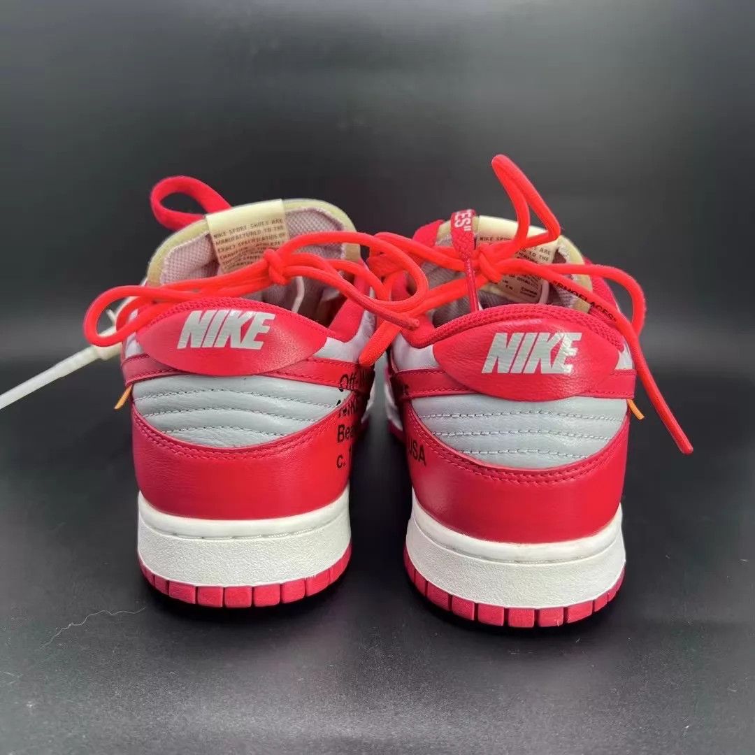 Off-White Off-White x Nike Dunk gray red 42 stars intact box & extras Size US 9 / EU 42 - 4 Thumbnail