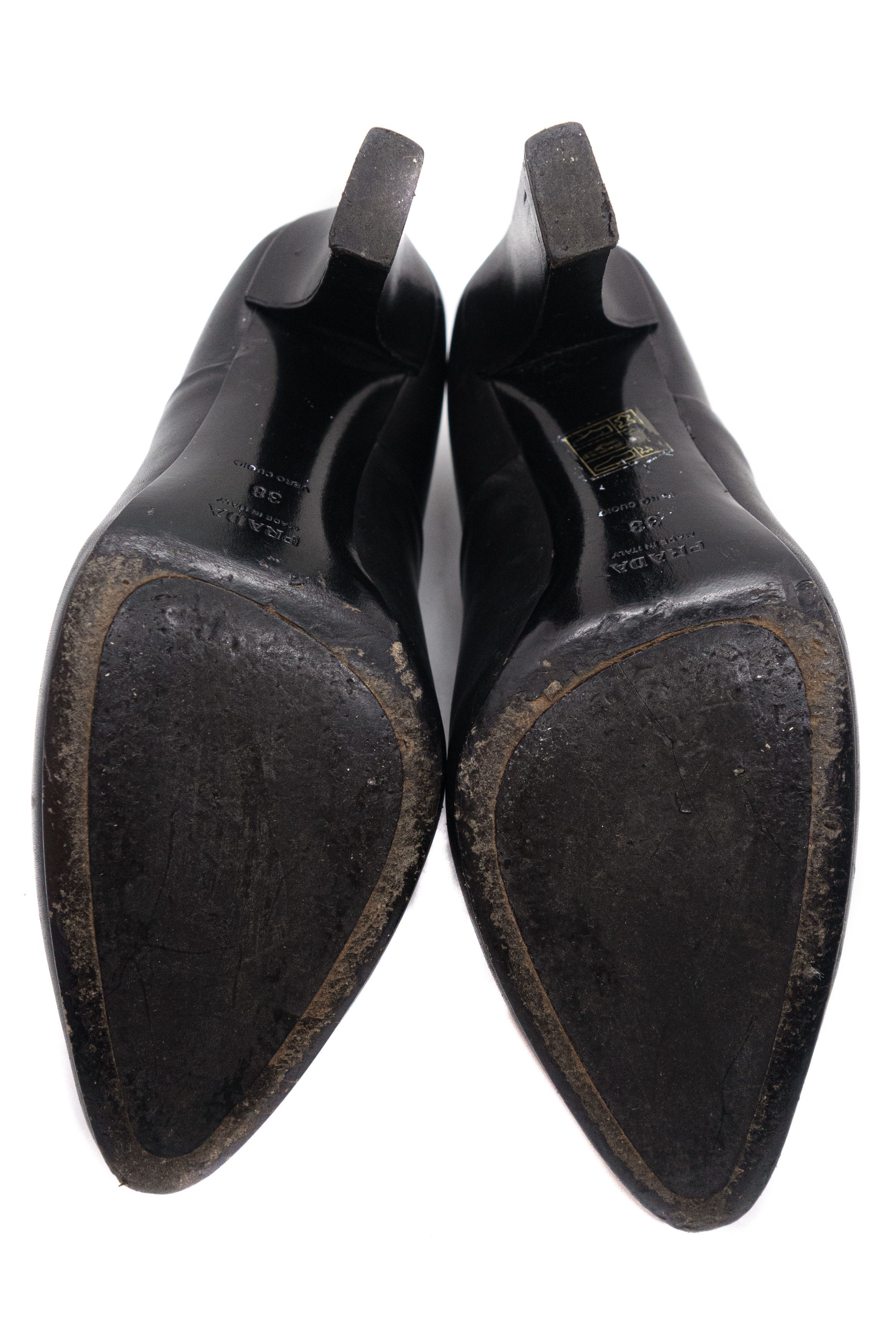 Prada Mainline Leather Ankle Heeled Bootie Size US 8 / IT 38 - 7 Thumbnail