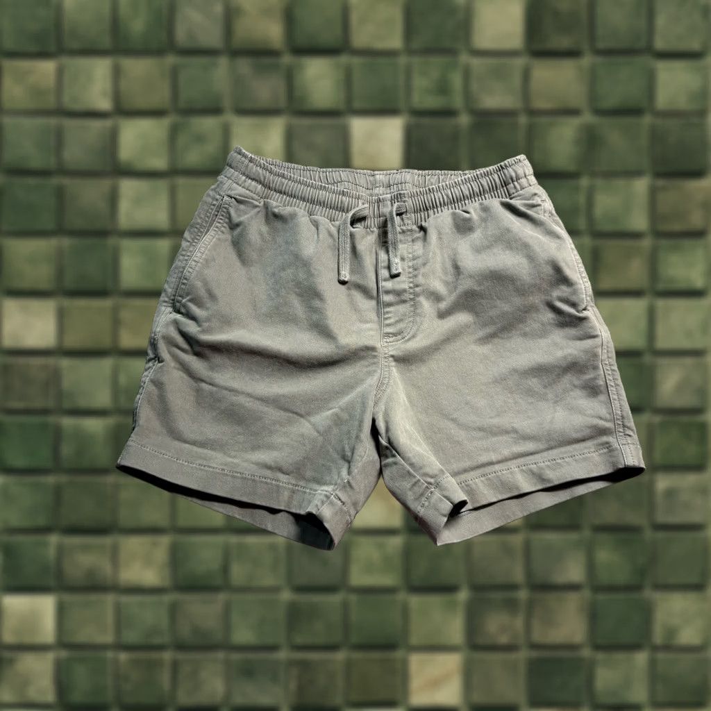 Vintage BearBottom Shorts Mens Medium 5.5” Green Elastic Waist Pockets Canvas Size US 31 - 1 Thumbnail