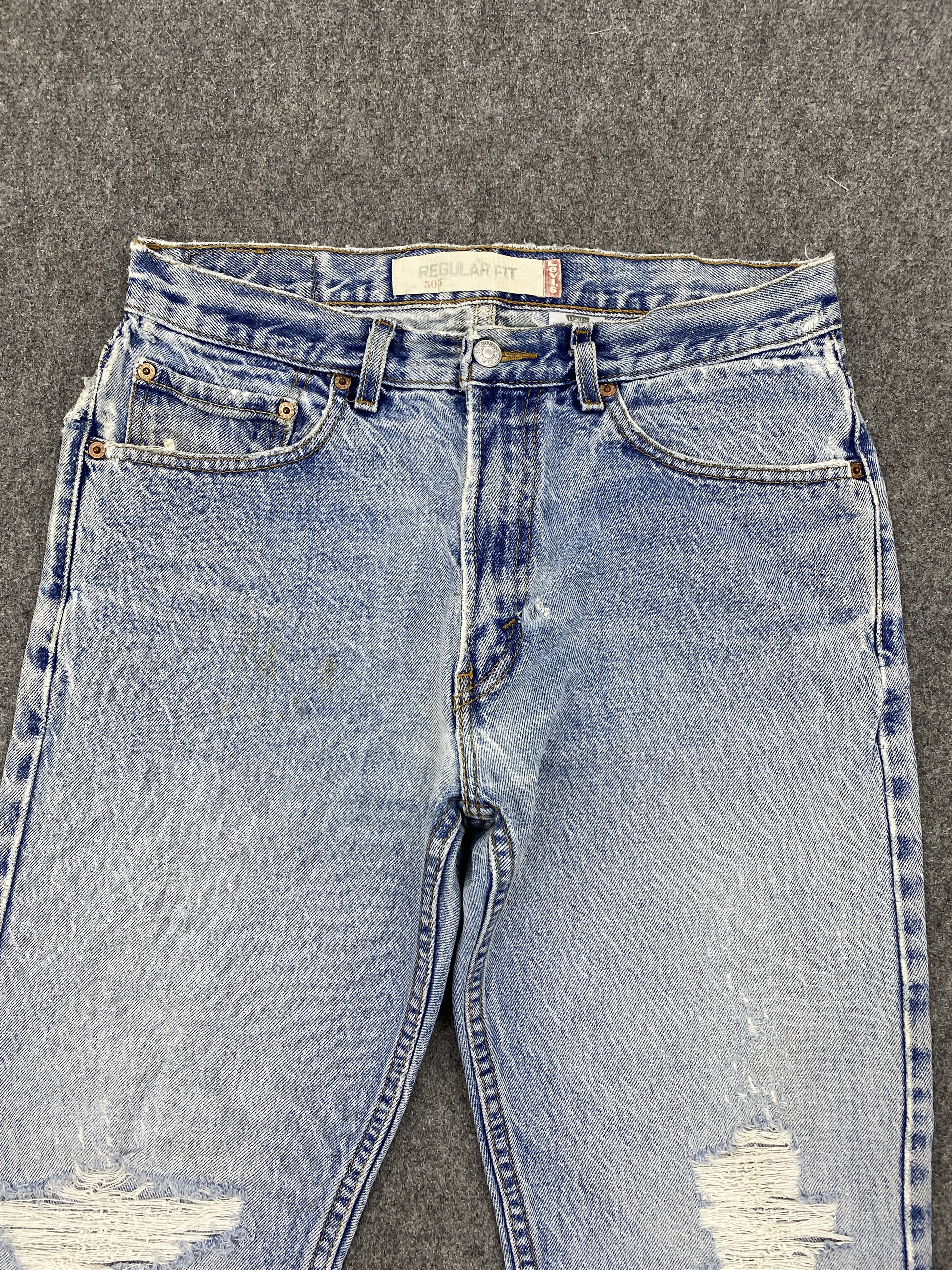 Levi's Distressed Faded Blue Vintage Levi's 505 Jeans DP2688 Size US 30 / EU 46 - 2 Thumbnail