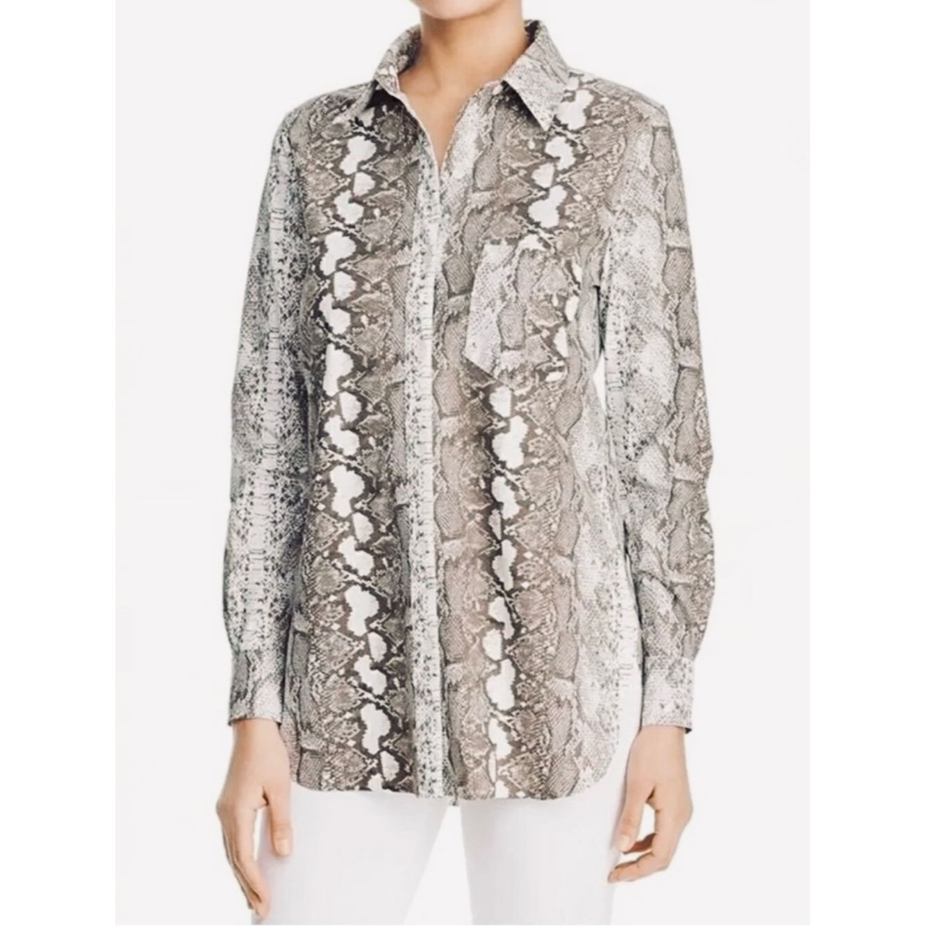 Other New Lysse Snake Print Button Front Blouse Size L Size L / US 10 / IT 46 - 1 Thumbnail