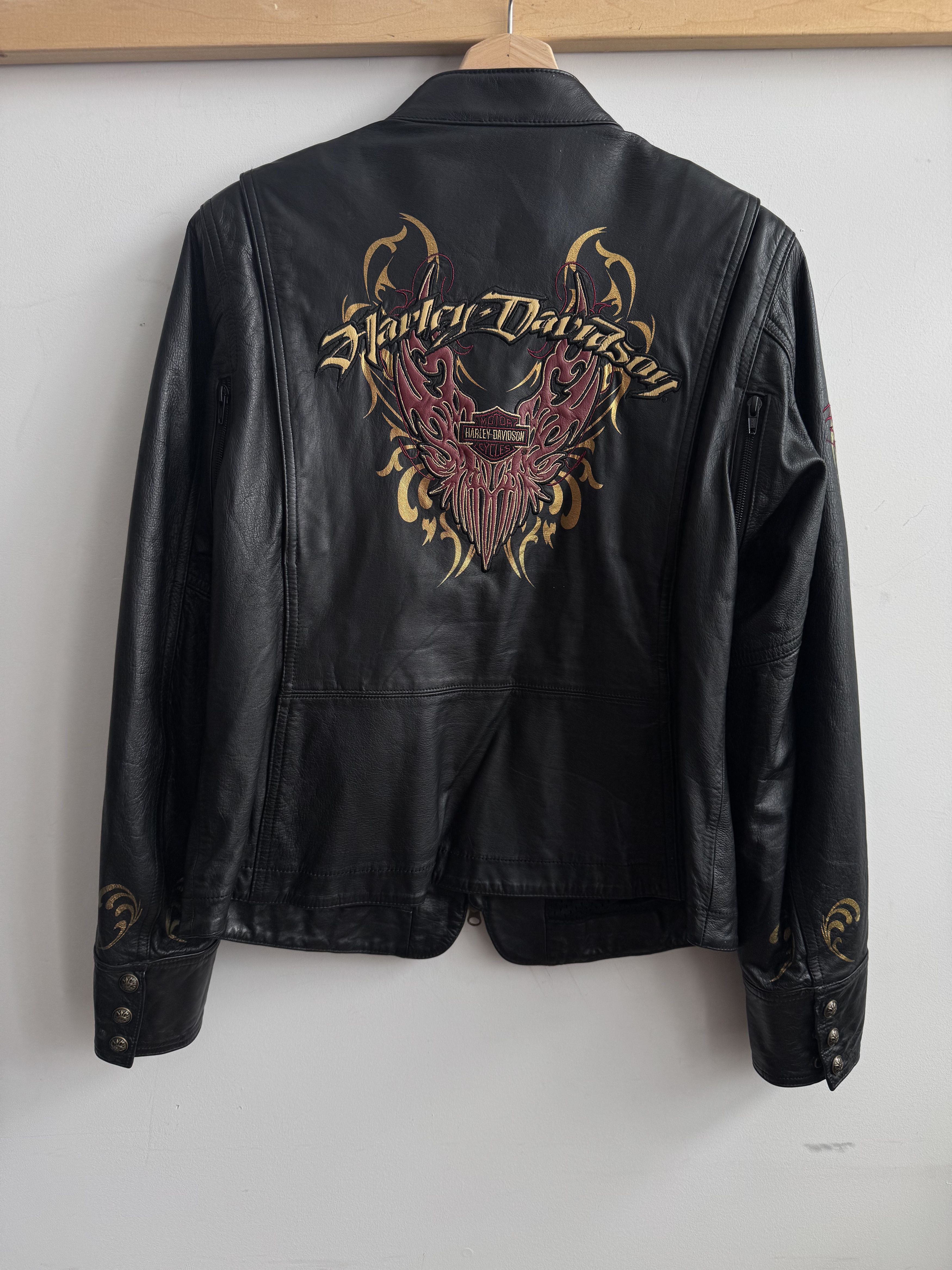 Harley Davidson Y2K 00s Harley Davison Leather Jacket Size L Size L / US 10 / IT 46 - 1 Thumbnail