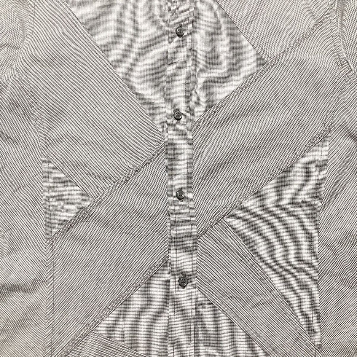 Japanese Brand 2000s Nicole Club For Men Asymetric Pattern Button Up Shirt Size US M / EU 48-50 / 2 - 5 Thumbnail