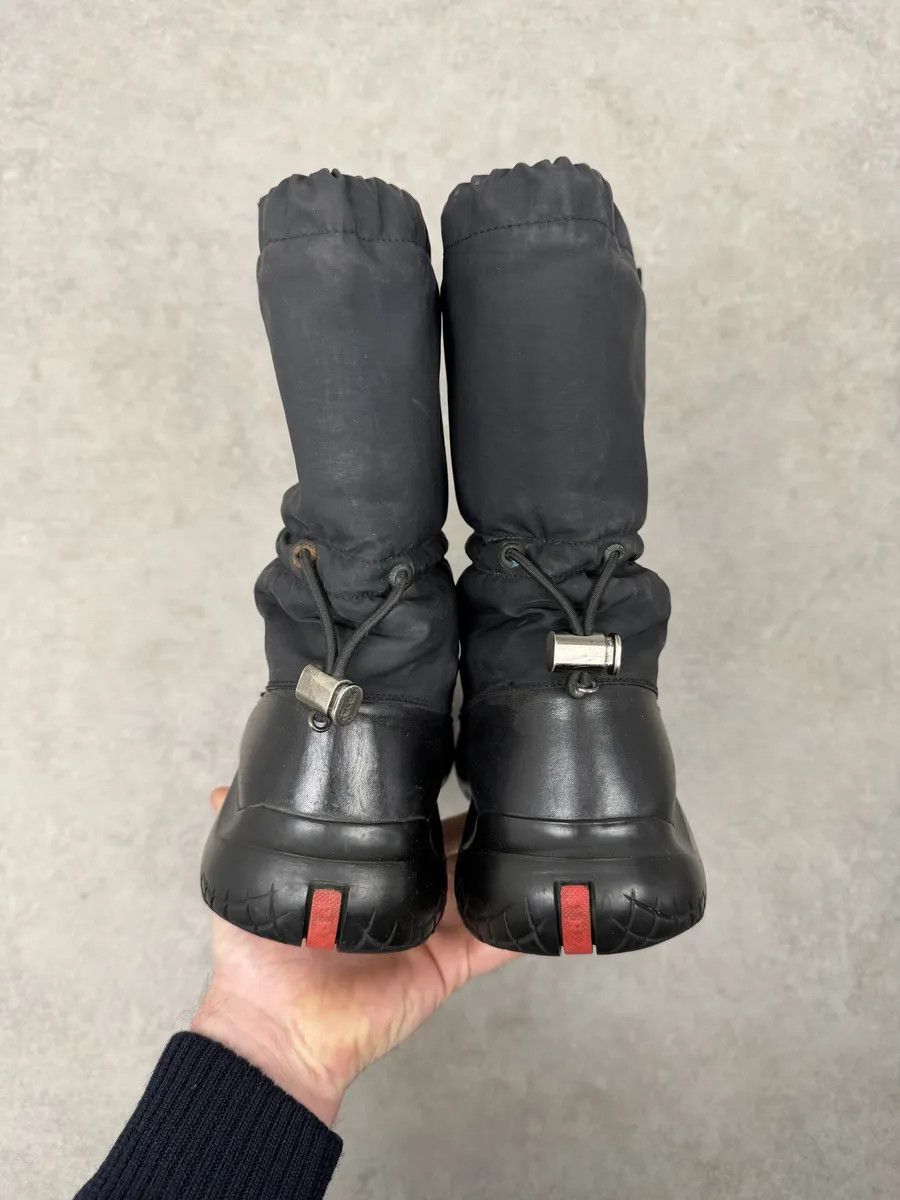 Prada FW1999 Prada Black Hybrid Leather Boots Size US 10 / EU 43 - 12 Thumbnail