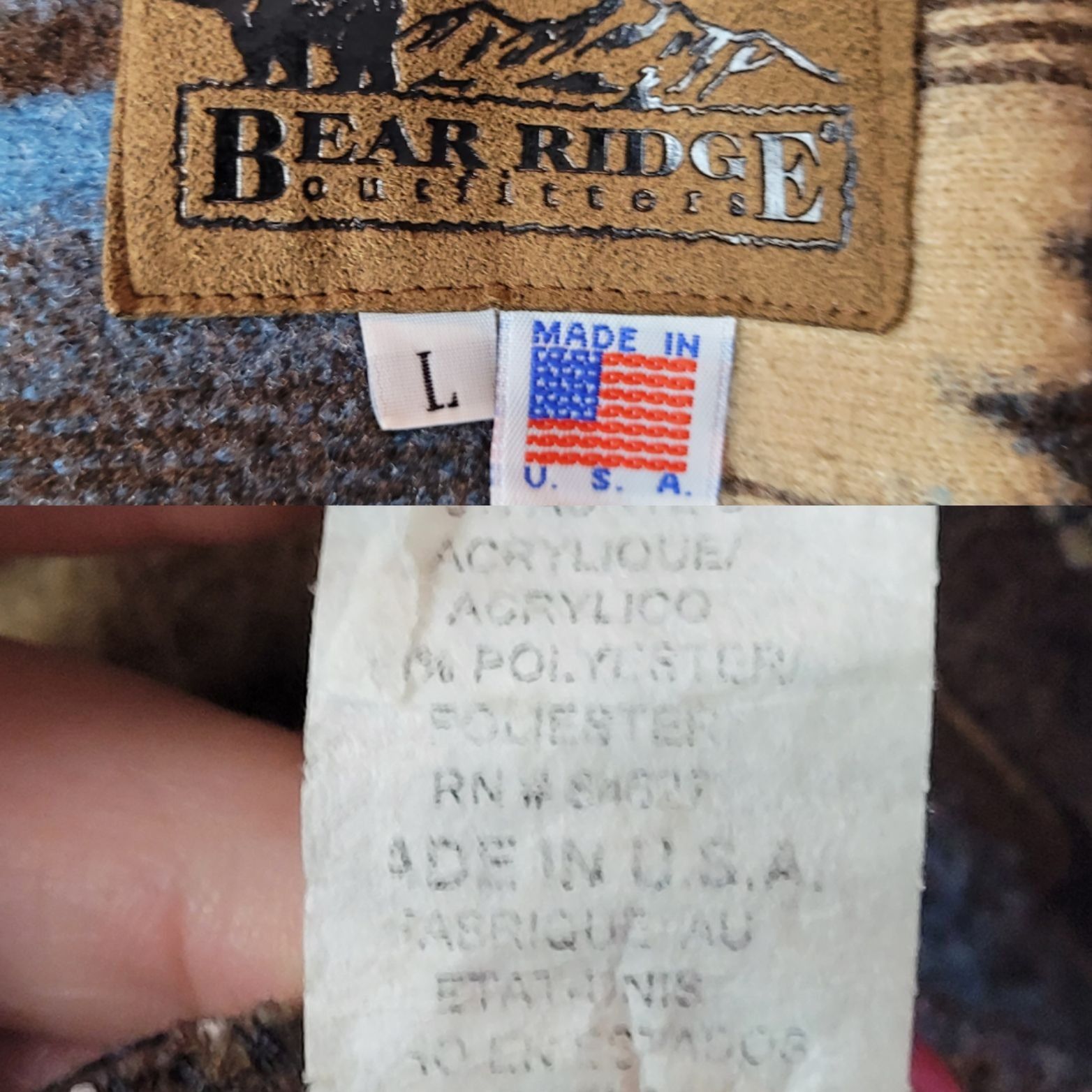 Vintage Vtg Bear Ridge Southwestern Teddy Bear Vest Sz L Brown Blue Size L / US 10 / IT 46 - 3 Thumbnail