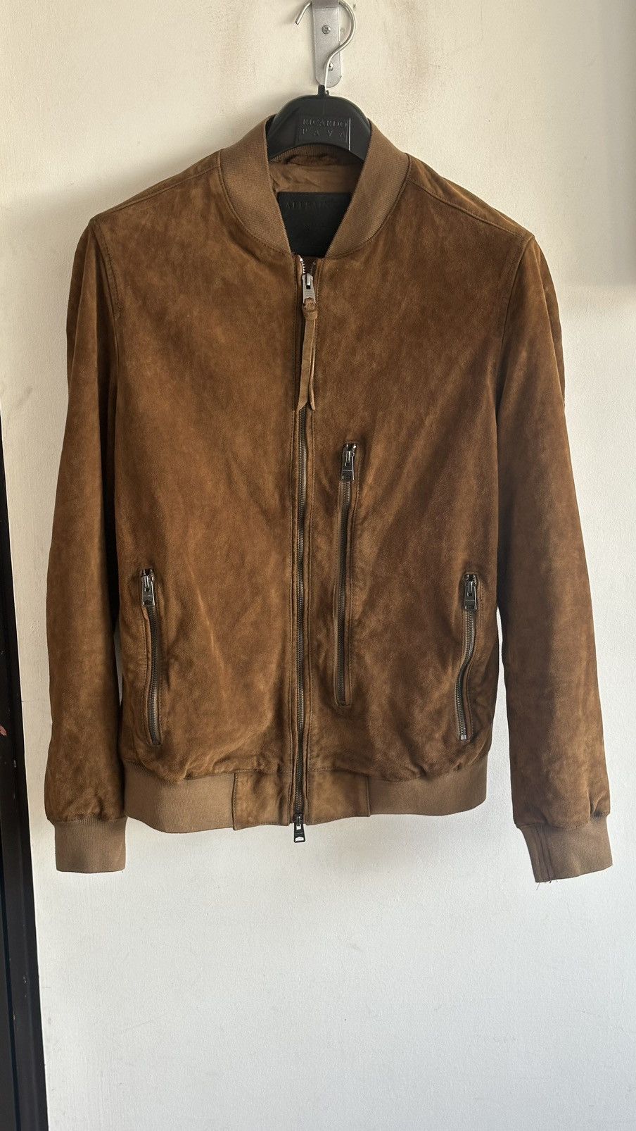 Allsaints All Saints Bergen Bomber suede leather brown Jacket S Size US S / EU 44-46 / 1 - 9 Thumbnail