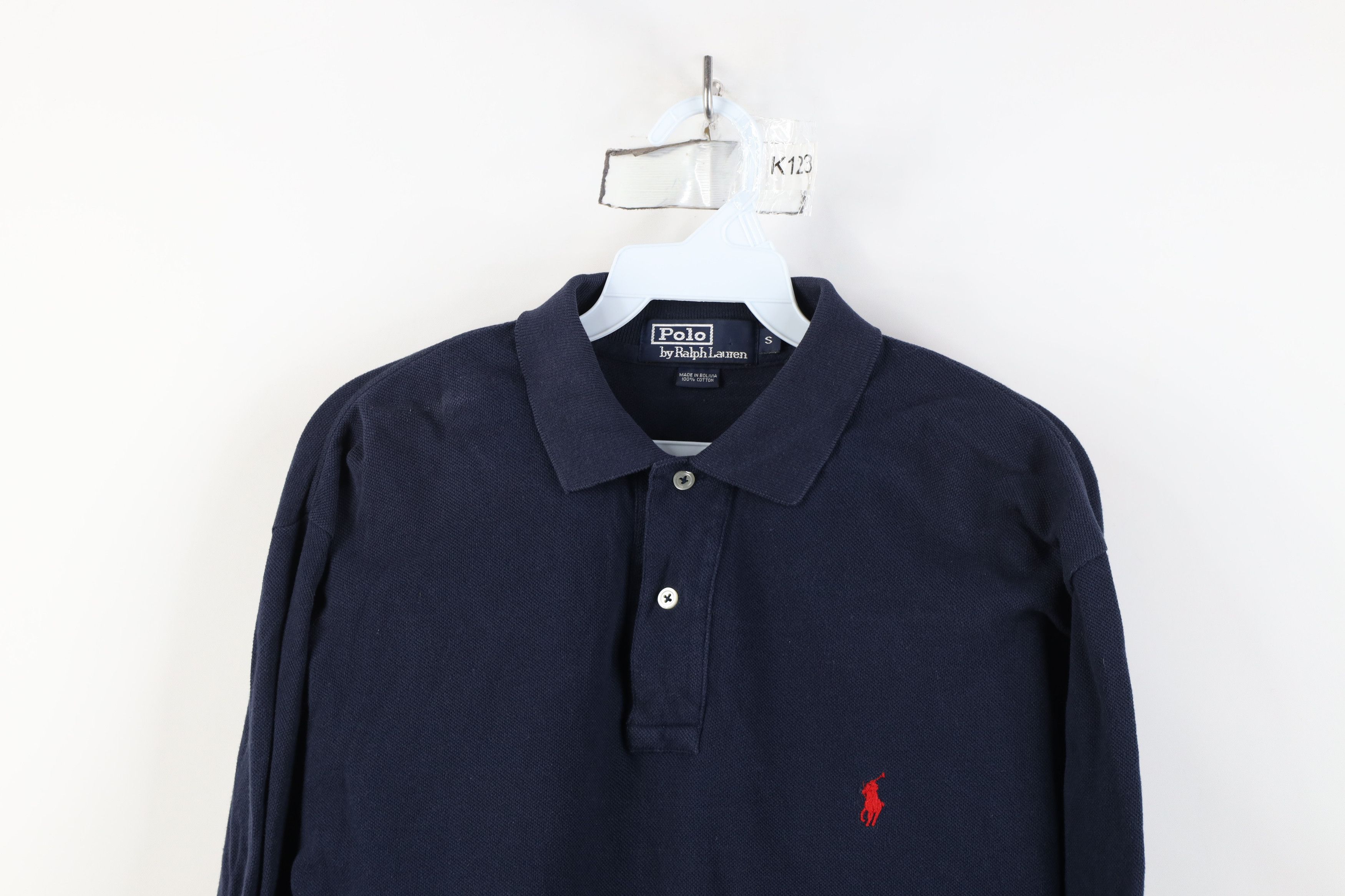 Ralph Lauren Vintage 90s Ralph Lauren Long Sleeve Rugby Polo Shirt Blue Size US S / EU 44-46 / 1 - 2 Thumbnail