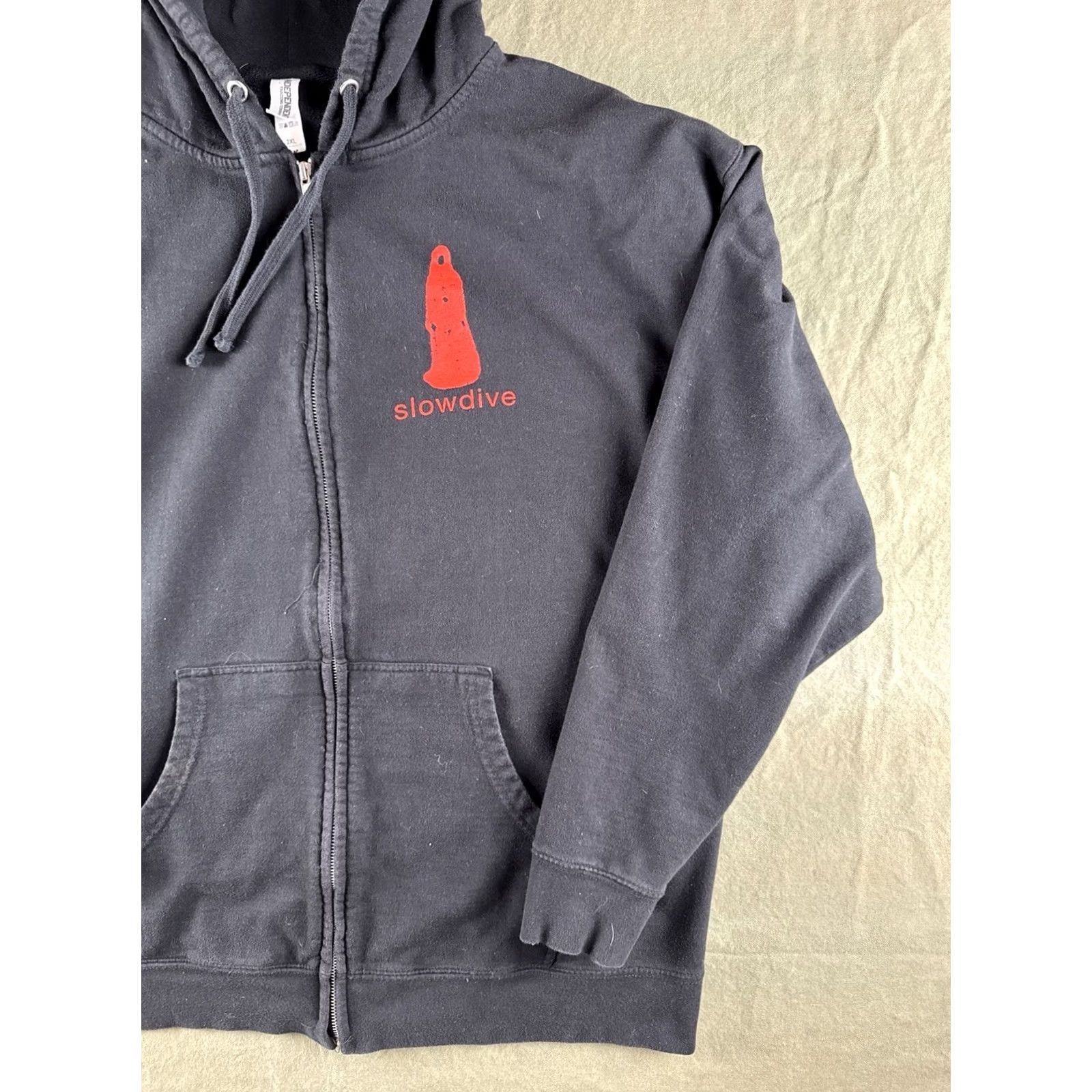 Vintage Independent Trading Company Hoodie 2XL Black Long Sleeve Full Zip 90s Music Rock Band Shirt Mens Size US XXL / EU 58 / 5 - 4 Thumbnail
