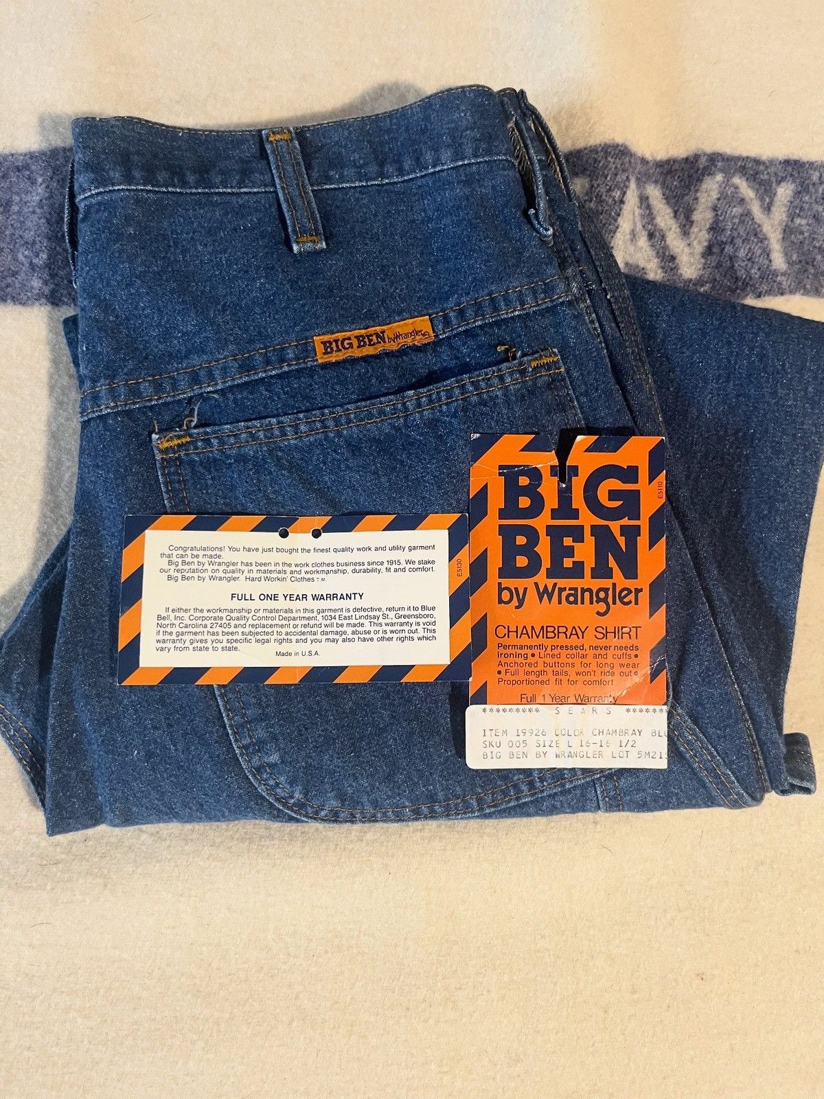 1970s Big Ben by wrangler workwear jeans