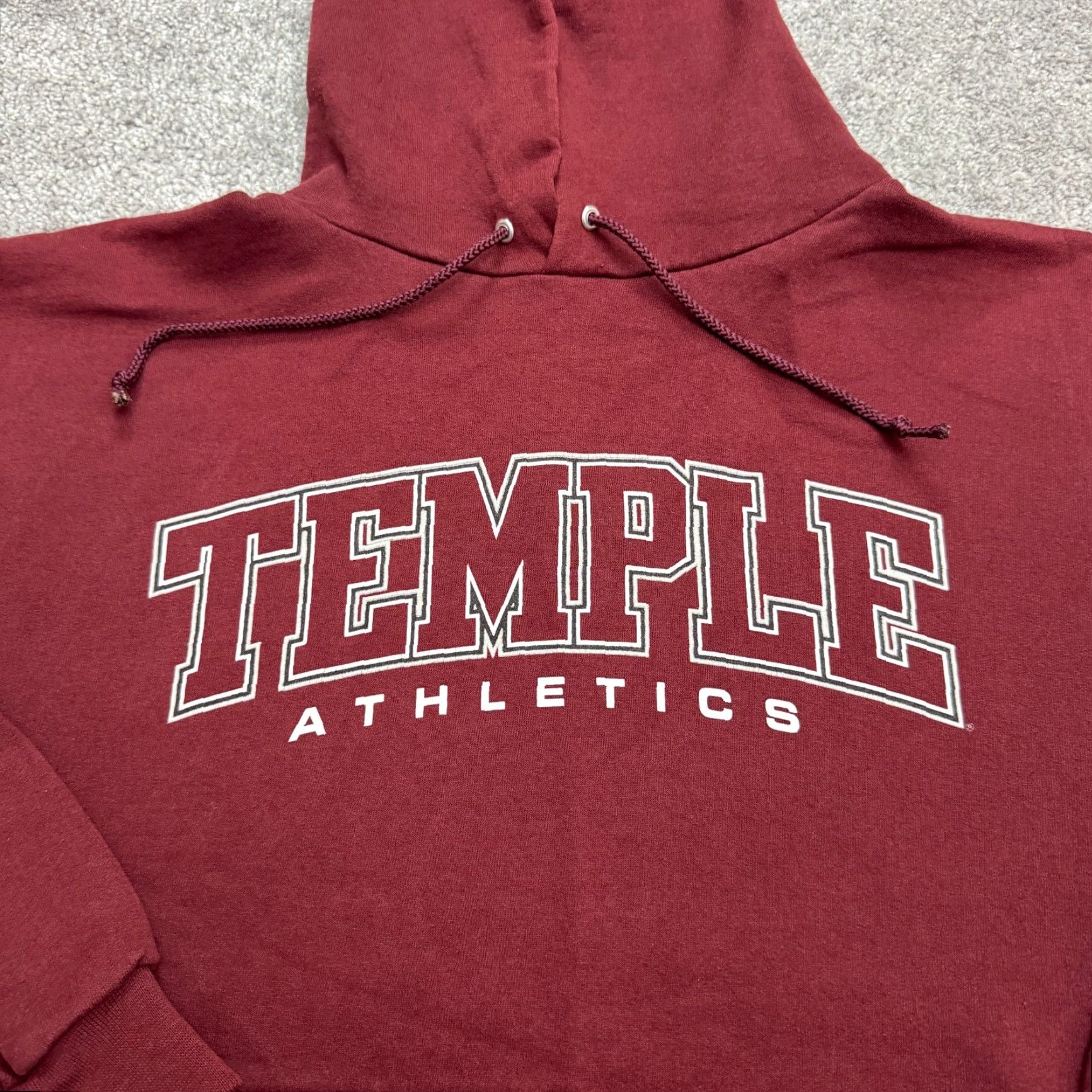 Champion VINTAGE Champion Hoodie Pullover Men's Red University 90s Streetwear Logo Athletic Sweatshirt Size US L / EU 52-54 / 3 - 4 Thumbnail