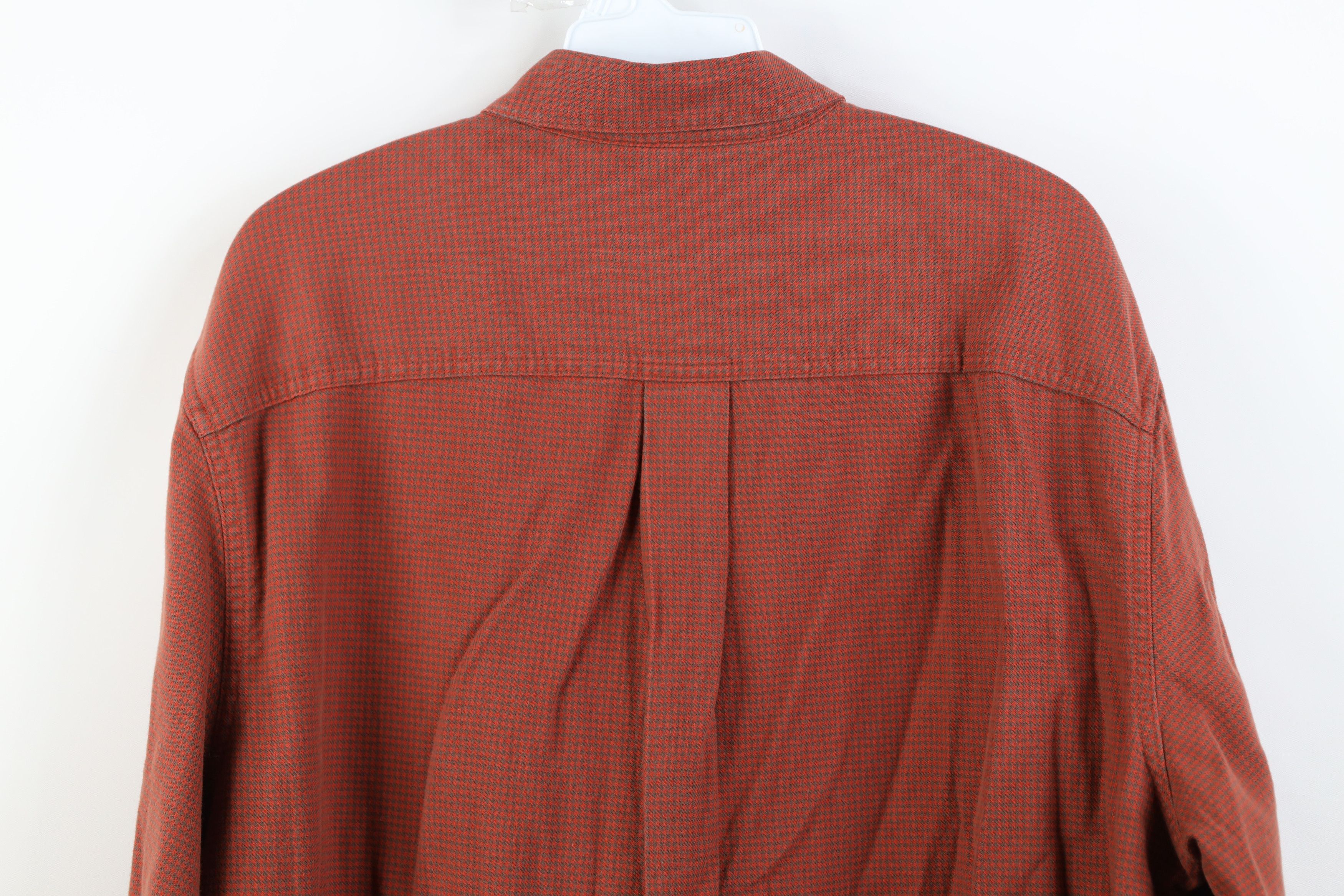 L.L. Bean Vintage 90s LL Bean Houndstooth Collared Button Down Shirt Size US L / EU 52-54 / 3 - 9 Thumbnail