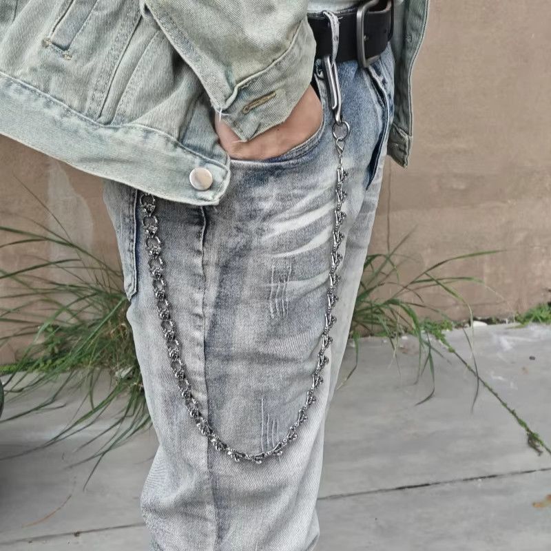 Jewelry Dark punk Style Skeleton Pants Waist Chain Size ONE SIZE - 10 Thumbnail