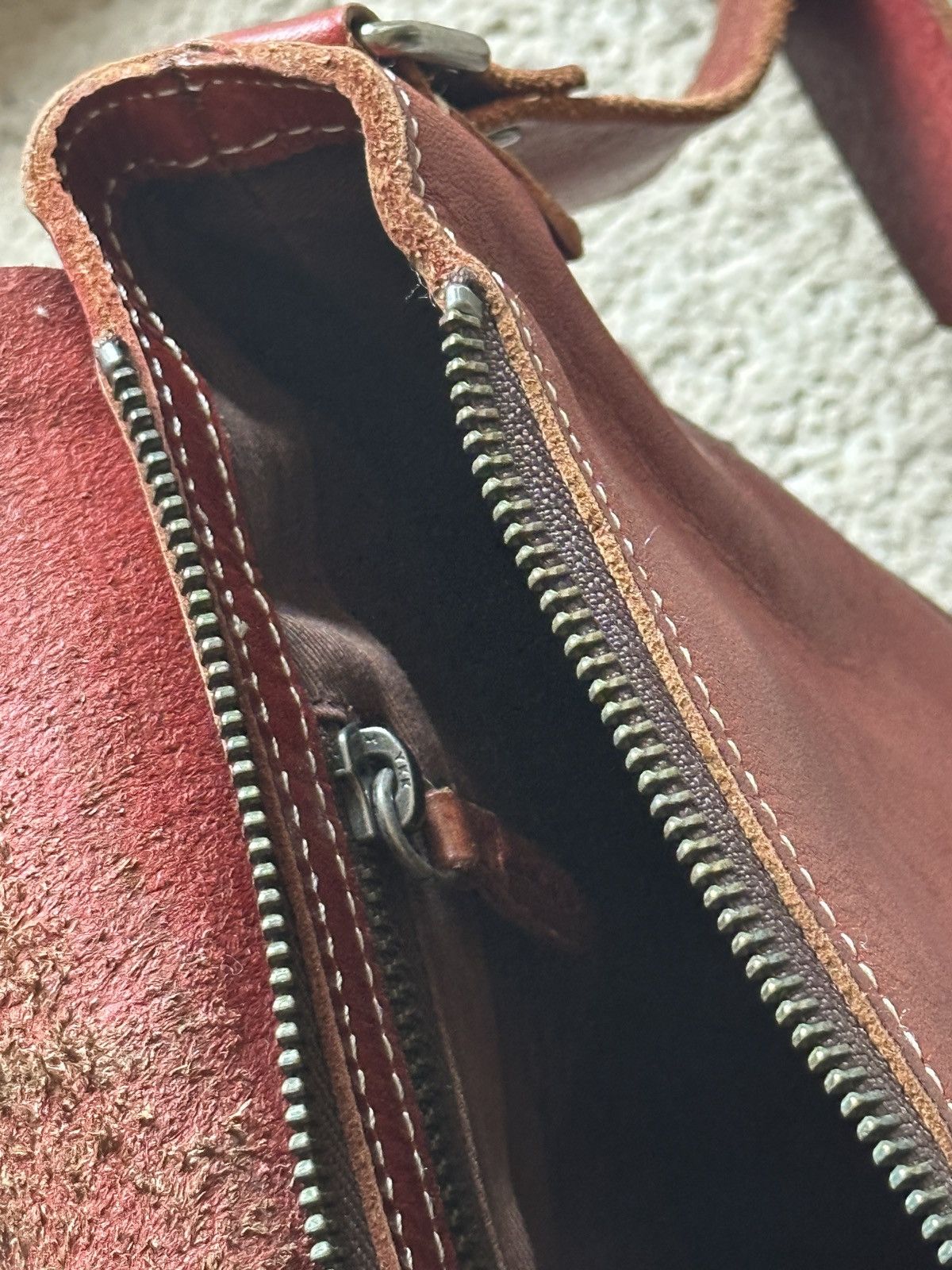 Comme des Garcons Homme Vintage Japan made Red Leather Patina Sling Bag Size ONE SIZE - 7 Thumbnail