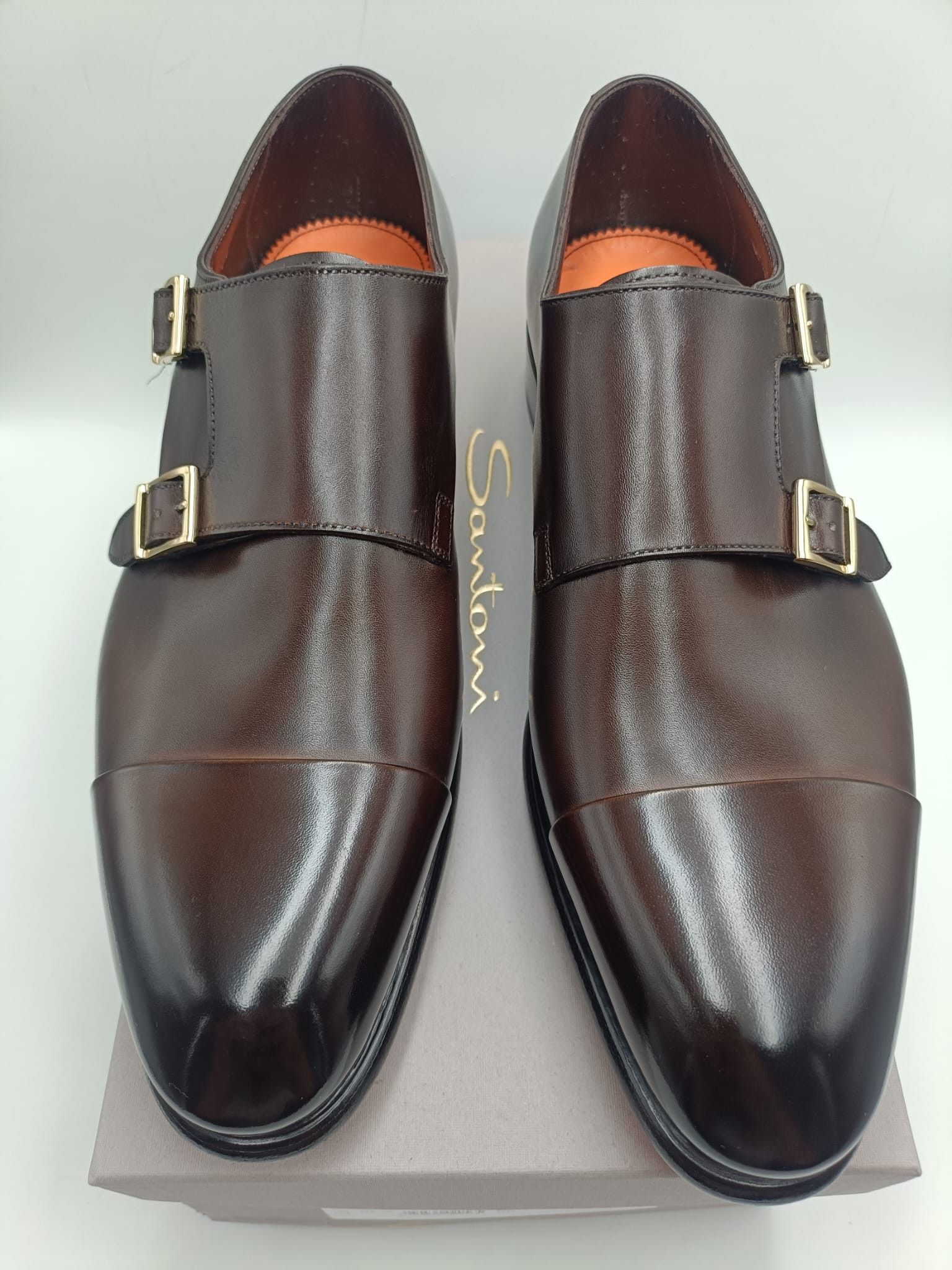 Santoni Santoni double monk strap shoes in dark brown leather Size US 8.5 / EU 41-42 - 8 Thumbnail
