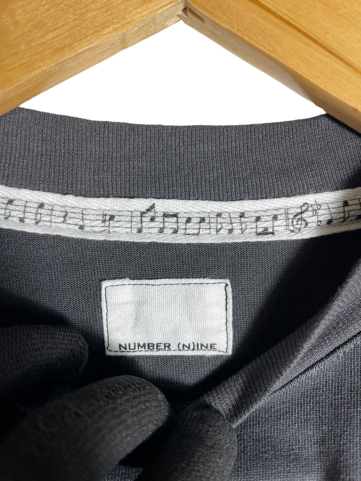 Japanese Brand Number nine Spell out Big logo long sleeve shirt Size US L / EU 52-54 / 3 - 4 Thumbnail