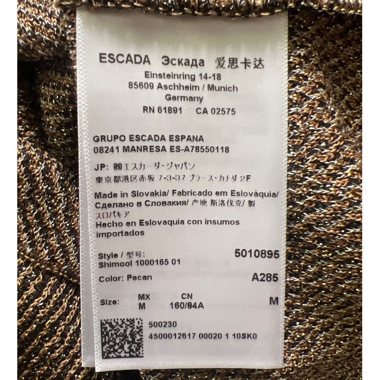 Escada NWOT Vintage Escada Pecan Animal Print Sweater M Size M / US 6-8 / IT 42-44 - 6 Thumbnail