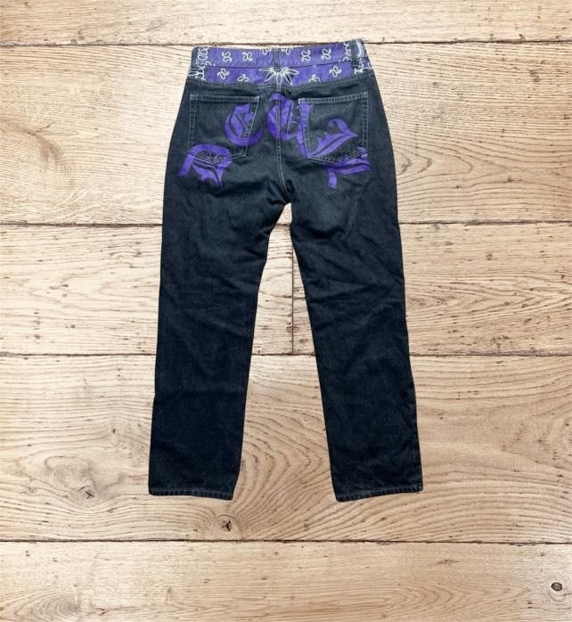 Y2k Printed baggy denim pants man trend