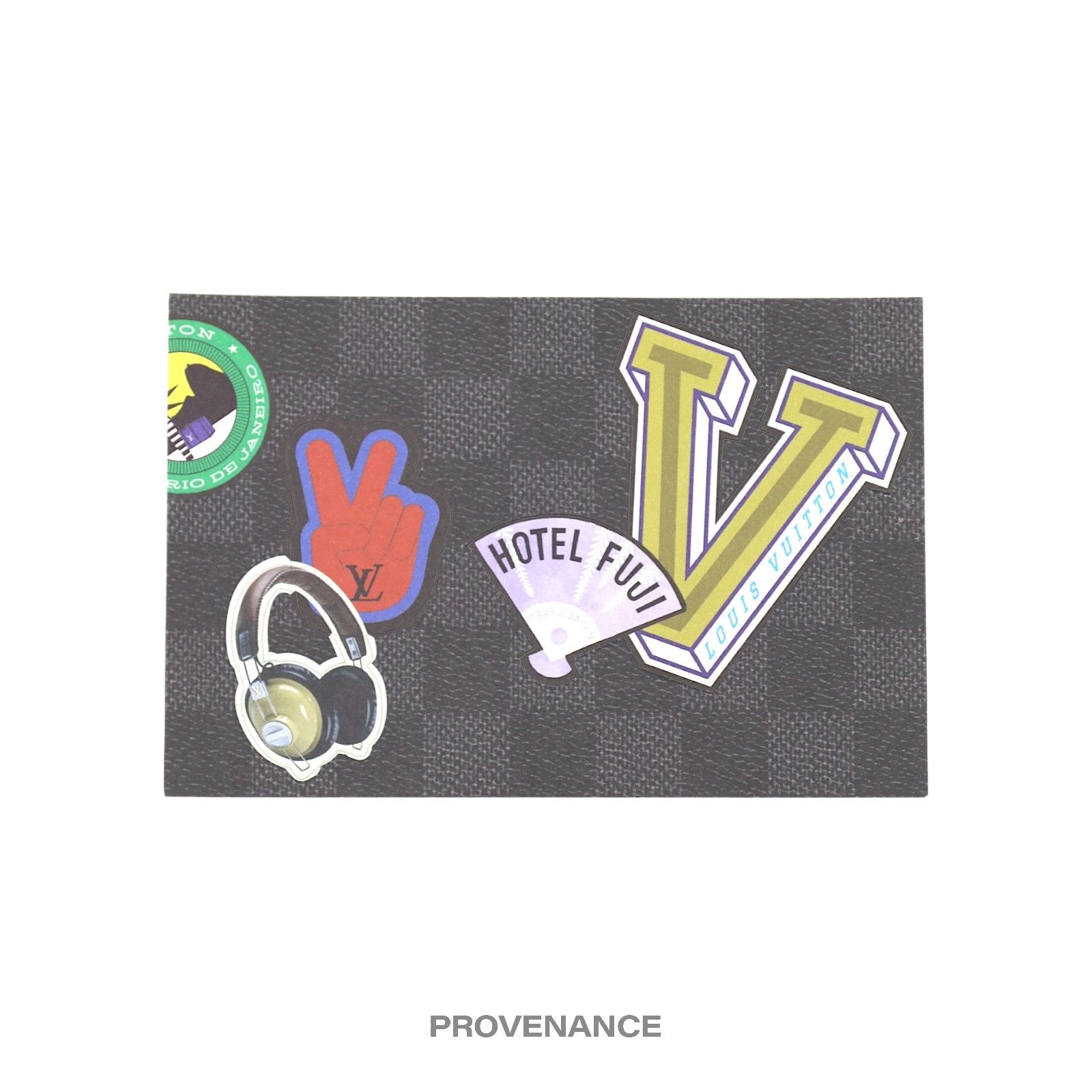 Louis Vuitton 🔴 Louis Vuitton HOTEL FUJI Sticker Postcard - Damier Graphi Size ONE SIZE - 1 Thumbnail