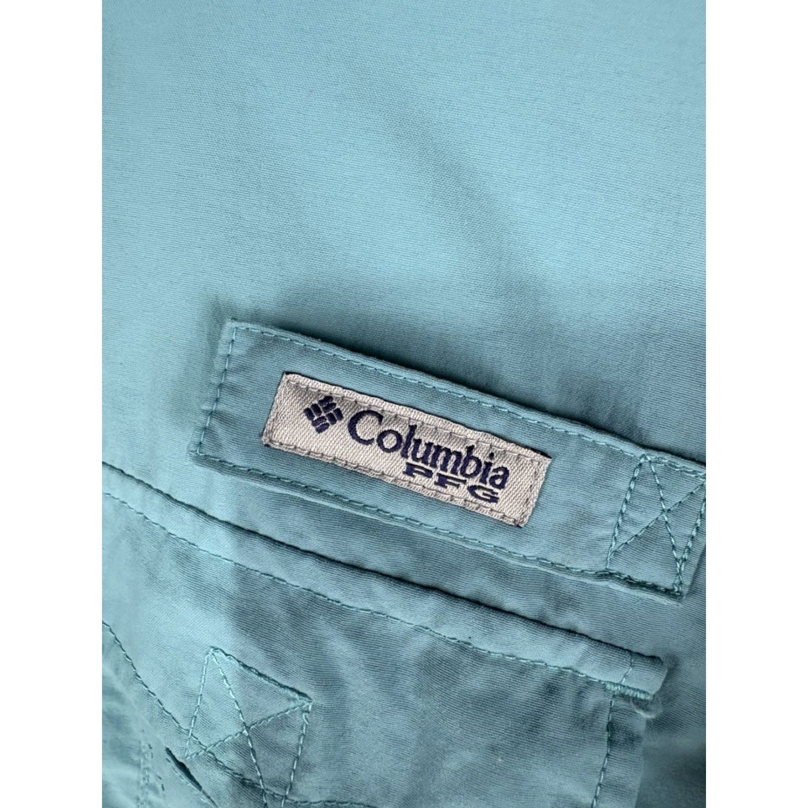 Altea Columbia PFG Button Up Men’s XL Teal Nylon Polyester Breather Lightweight Pockets Logo Embroidered Casual Workwear Shirt Size US XL / EU 56 / 4 - 3 Thumbnail