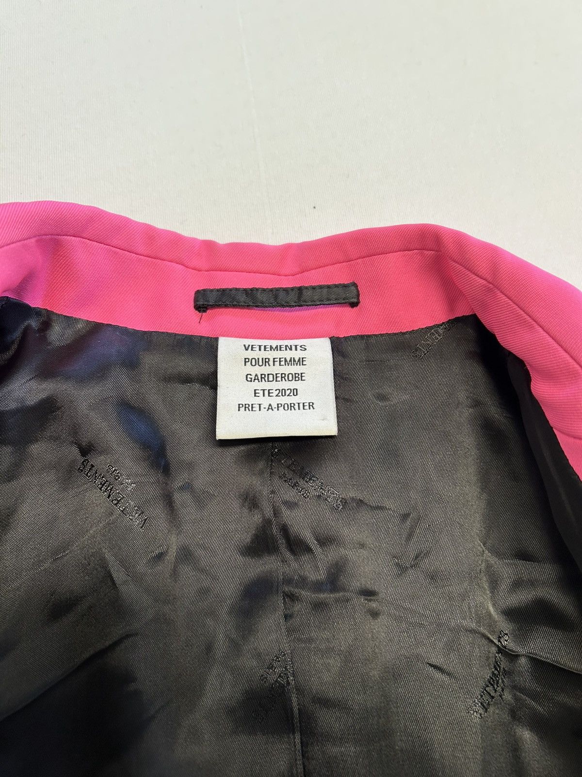 Vetements 2020 Oversized Blazer Pink Size 48L - 10 Thumbnail