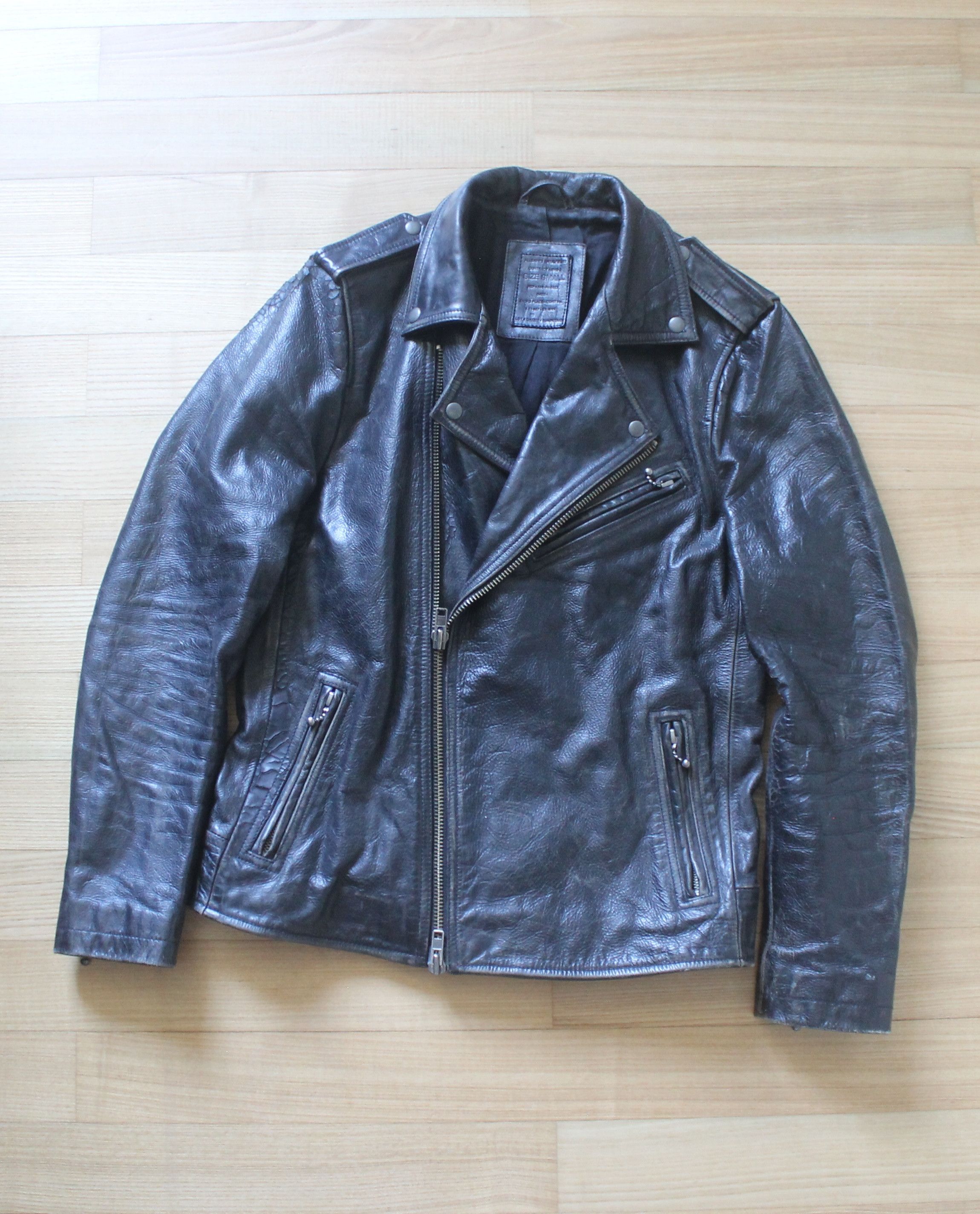 Allsaints MSRP $695 Allsaints Raid Biker Jacket Cracked Leather Size US S / EU 44-46 / 1 - 3 Thumbnail