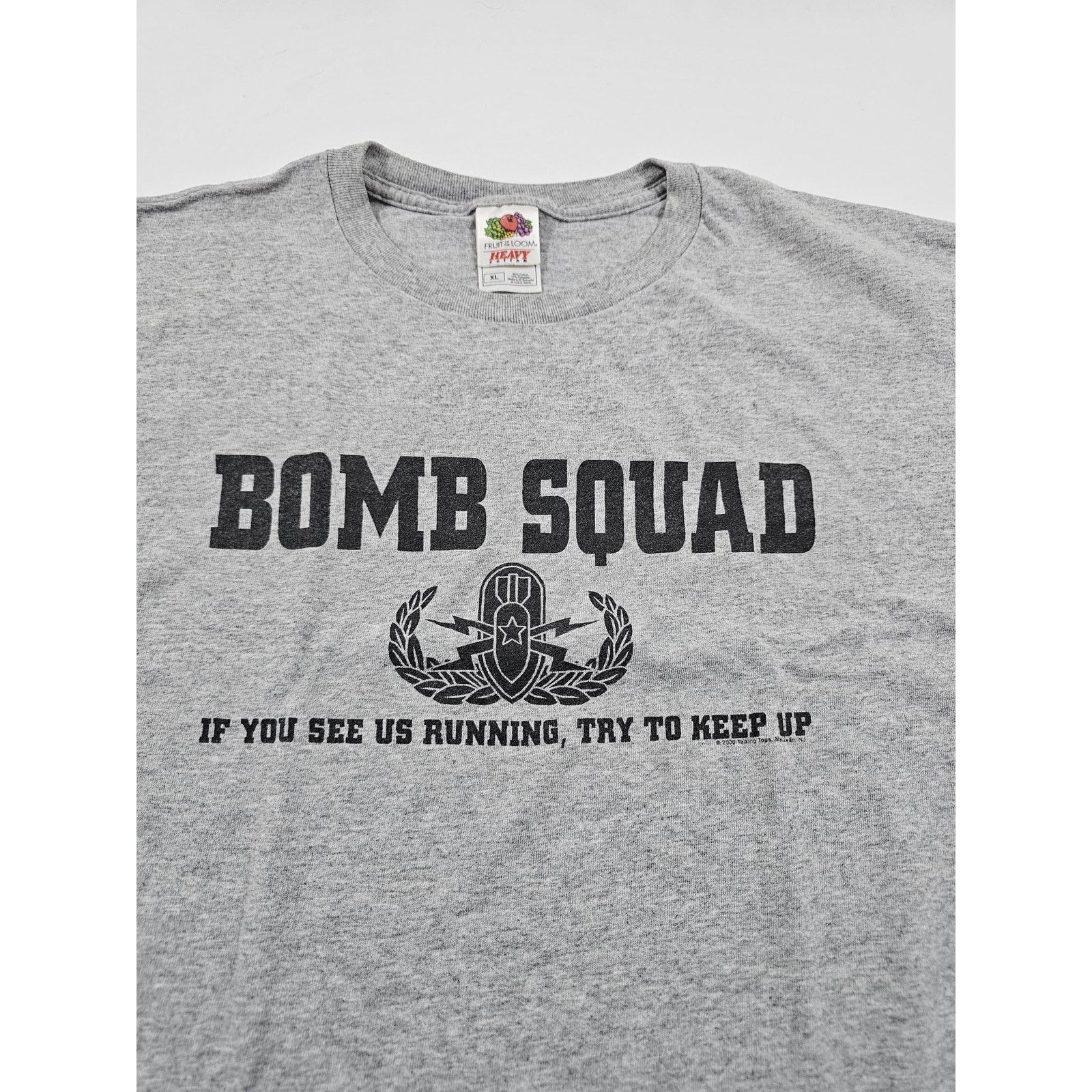 Fruit Of The Loom Bomb Squad If you See Us Running Try to Keep Up Shirt Sz XL Size US XL / EU 56 / 4 - 2 Thumbnail