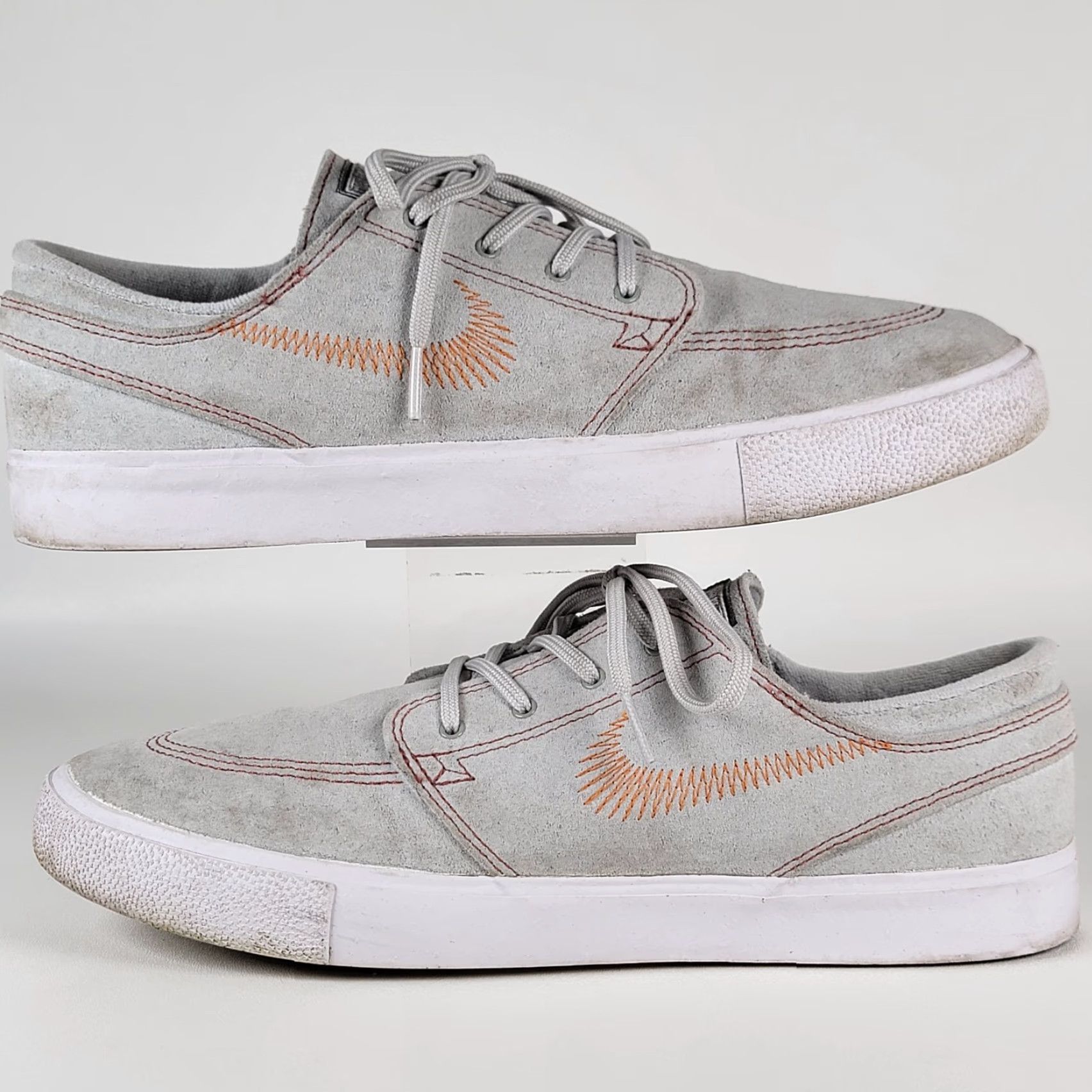 Nike Nike Zoom Stefan Janoski Canvas RM SB Sky Grey Orange Sneaker Mens 11.5 Size US 11 / EU 44 - 5 Thumbnail