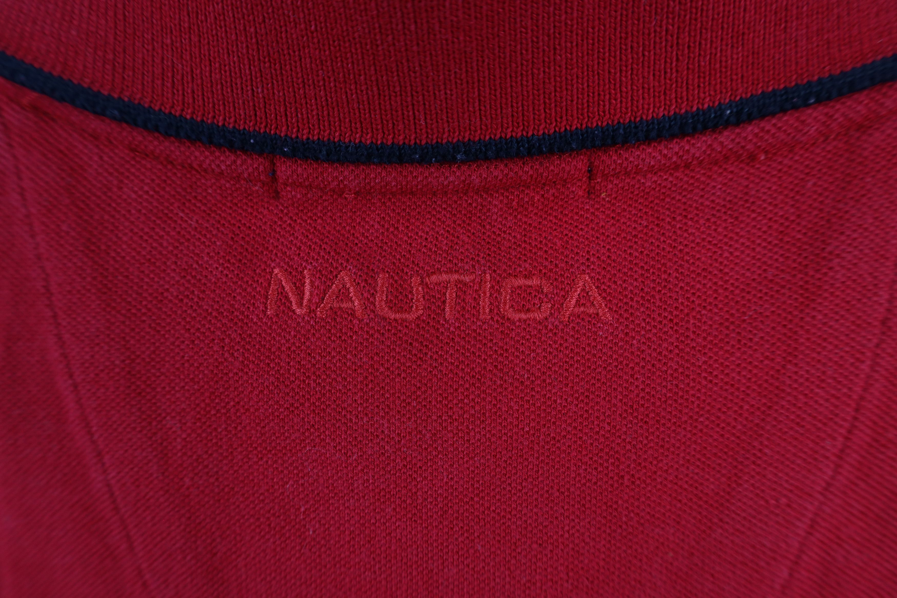 Nautica × Vintage Vintage 90s Nautica Sailboat Collared Golf Polo Shirt Red Size US L / EU 52-54 / 3 - 7 Thumbnail