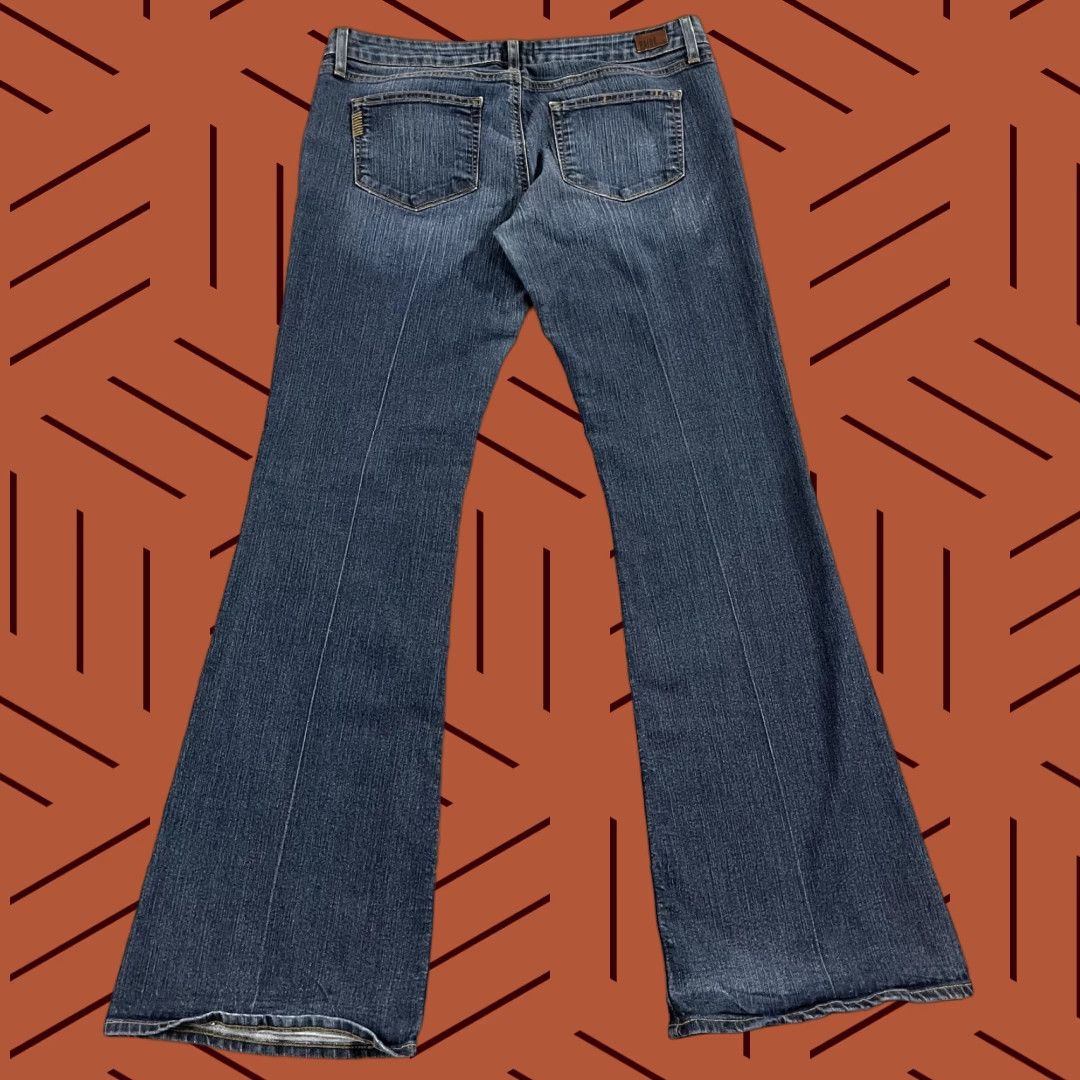 Paige PAIGE Jeans Women Size 32 Noah Flared Blue Denim Stretch Mid Rise 5-Pocket Jeans Womens Size 24" / US 00 / IT 34 - 1 Thumbnail