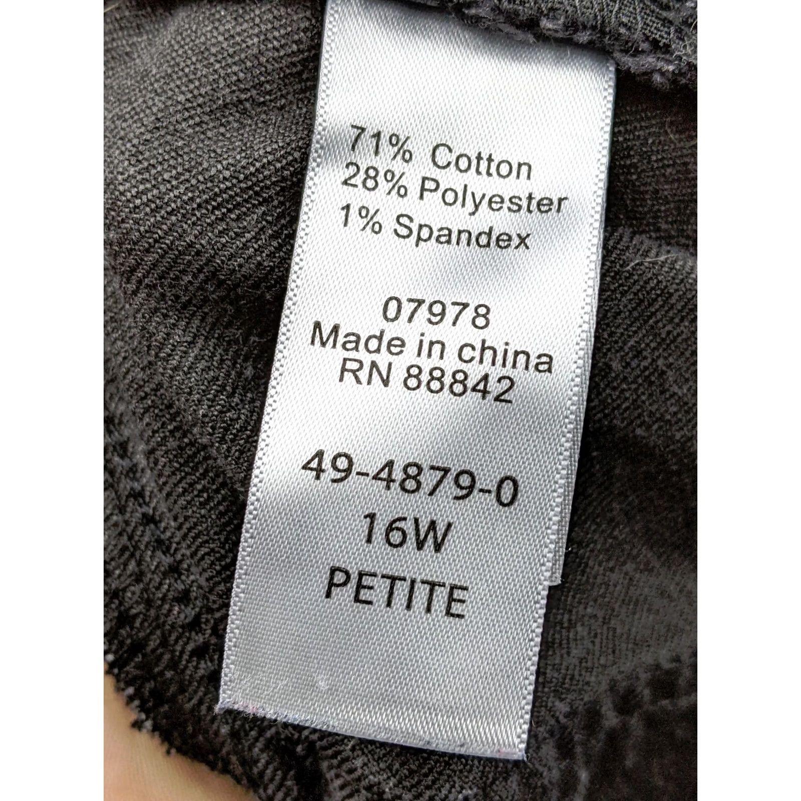 Vintage Woman Within Womens Plus Petite 16WP Black Jeans Bootcut Elastic Waistband Size 26" / US 2 / IT 38 - 5 Thumbnail