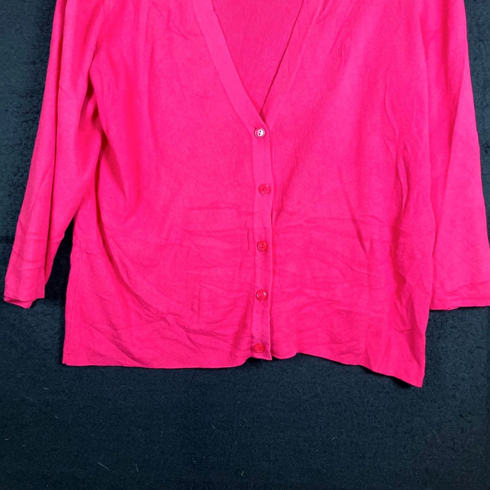Talbots Talbots Womens Sweater Pink Cardigan V Neck 3/4 Sleeve Button Front Medium Size M / US 6-8 / IT 42-44 - 3 Thumbnail