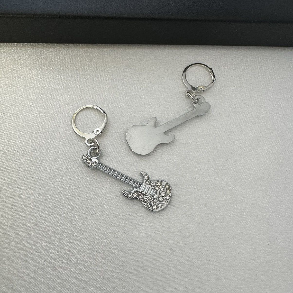 Other CZ Guitar Dangle Drop Earrings for Women Men Size ONE SIZE - 3 Thumbnail