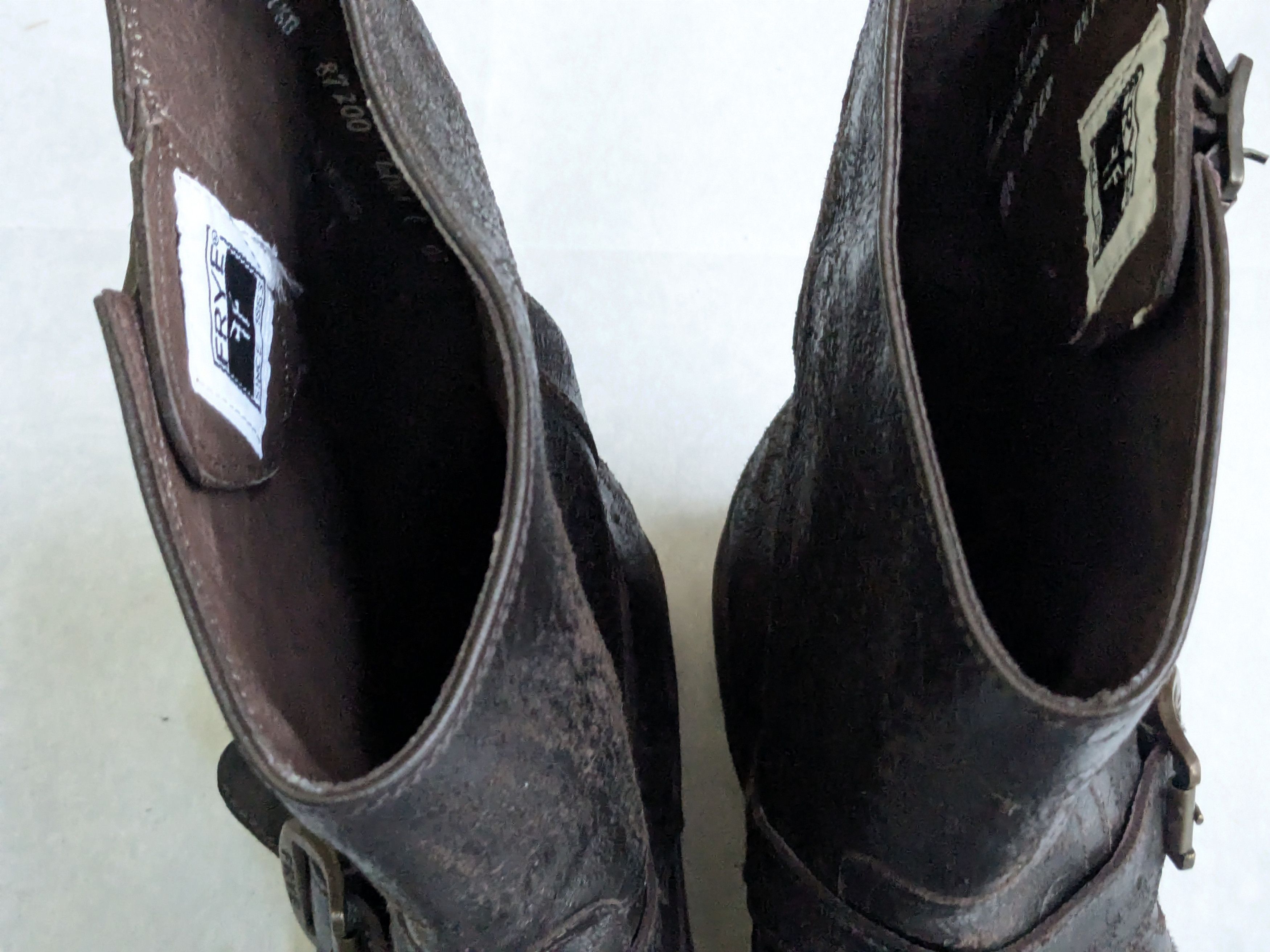 Frye Frye Engineer Boots Brown Leather 11.5 D Leather Buckle Size US 11.5 / EU 44-45 - 2 Thumbnail