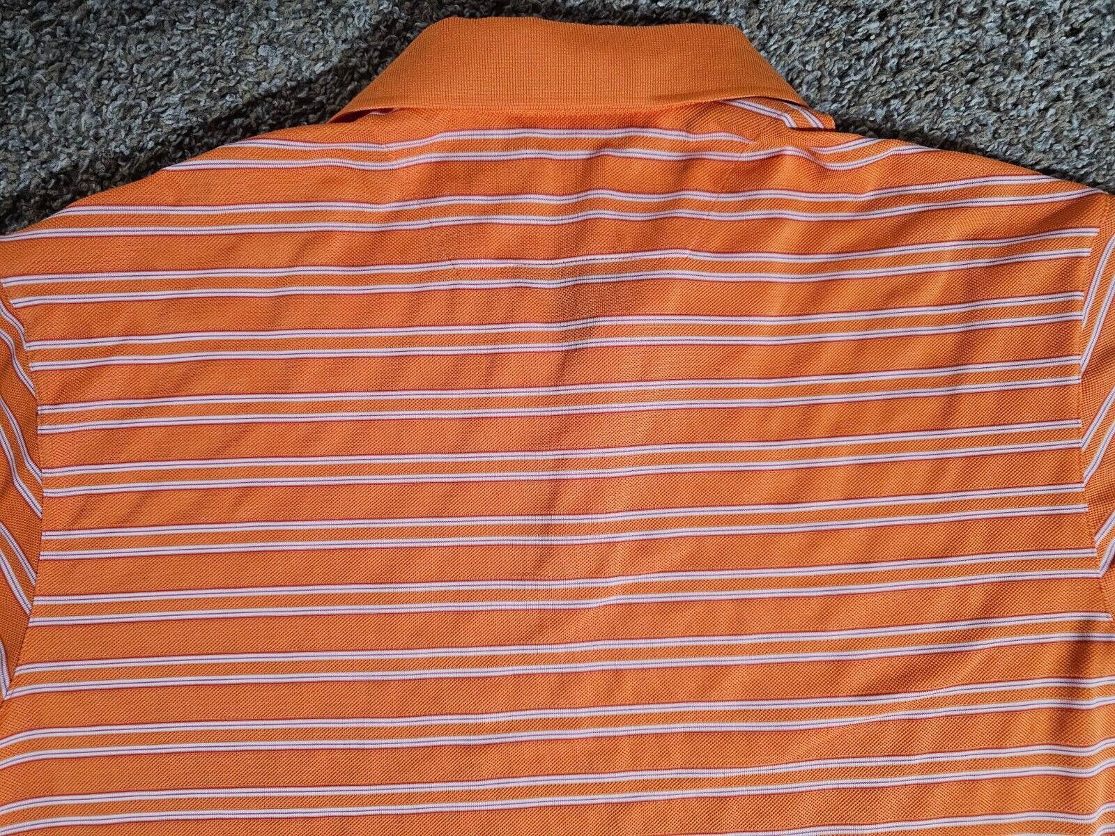 Nike Broadlands Golf Club Nike Polo shirt large orange striped Size US L / EU 52-54 / 3 - 9 Thumbnail