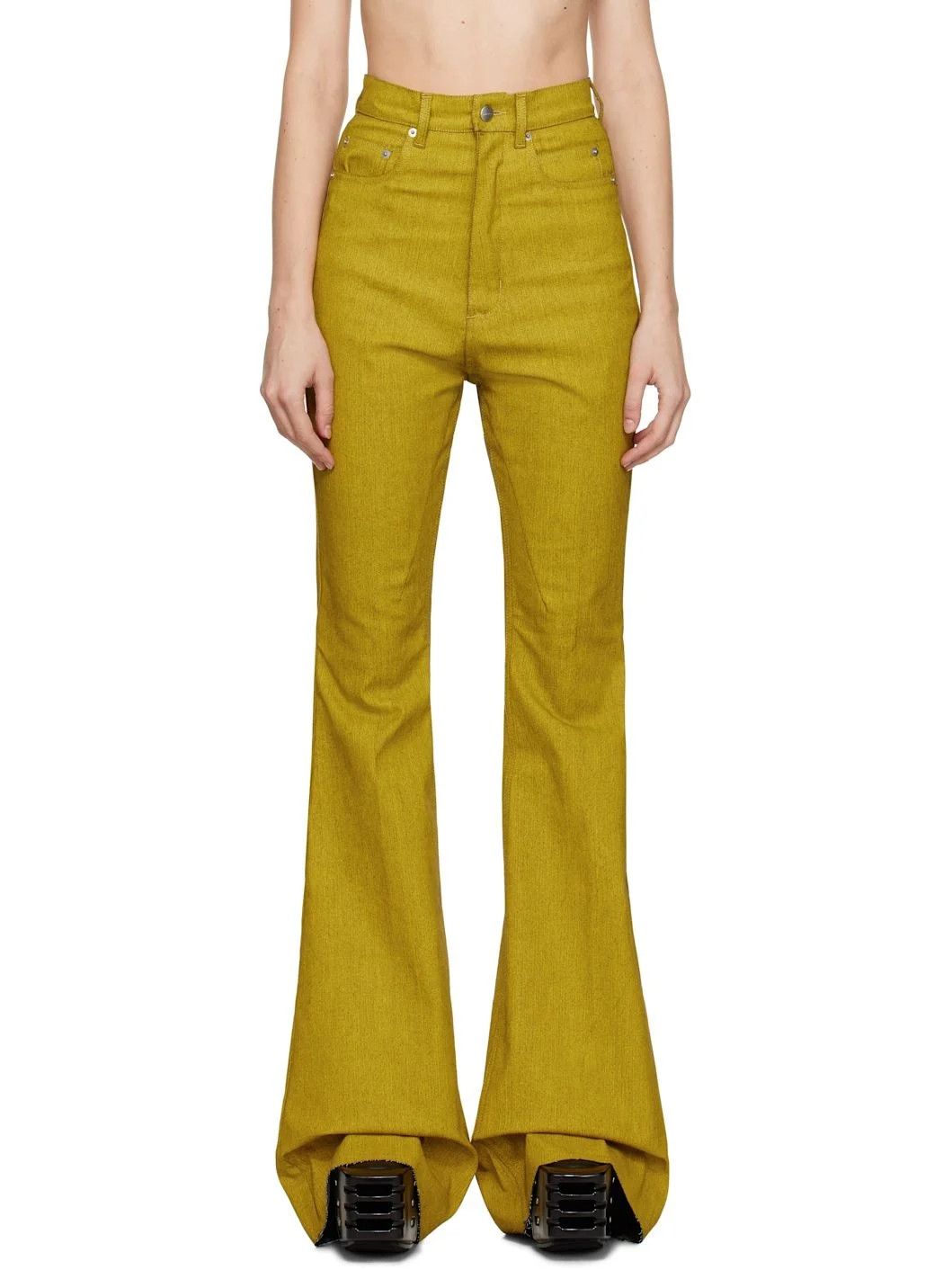 Rick Owens o1y0126 Denim Pant in Yellow Size 30" / US 8 / IT 44 - 1 Thumbnail