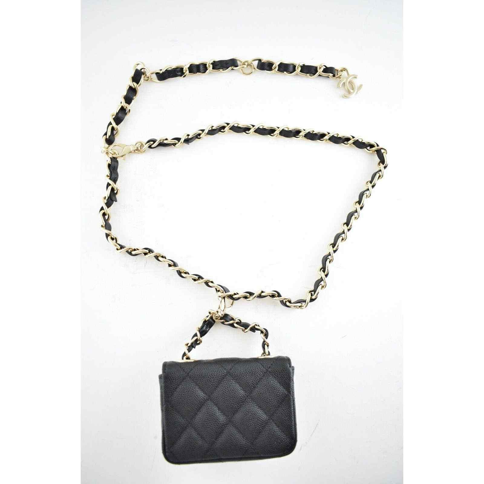 Chanel Chanel Mini Chain Classic Gold Card Belt Waist Necklace Bag Size ONE SIZE - 9 Thumbnail