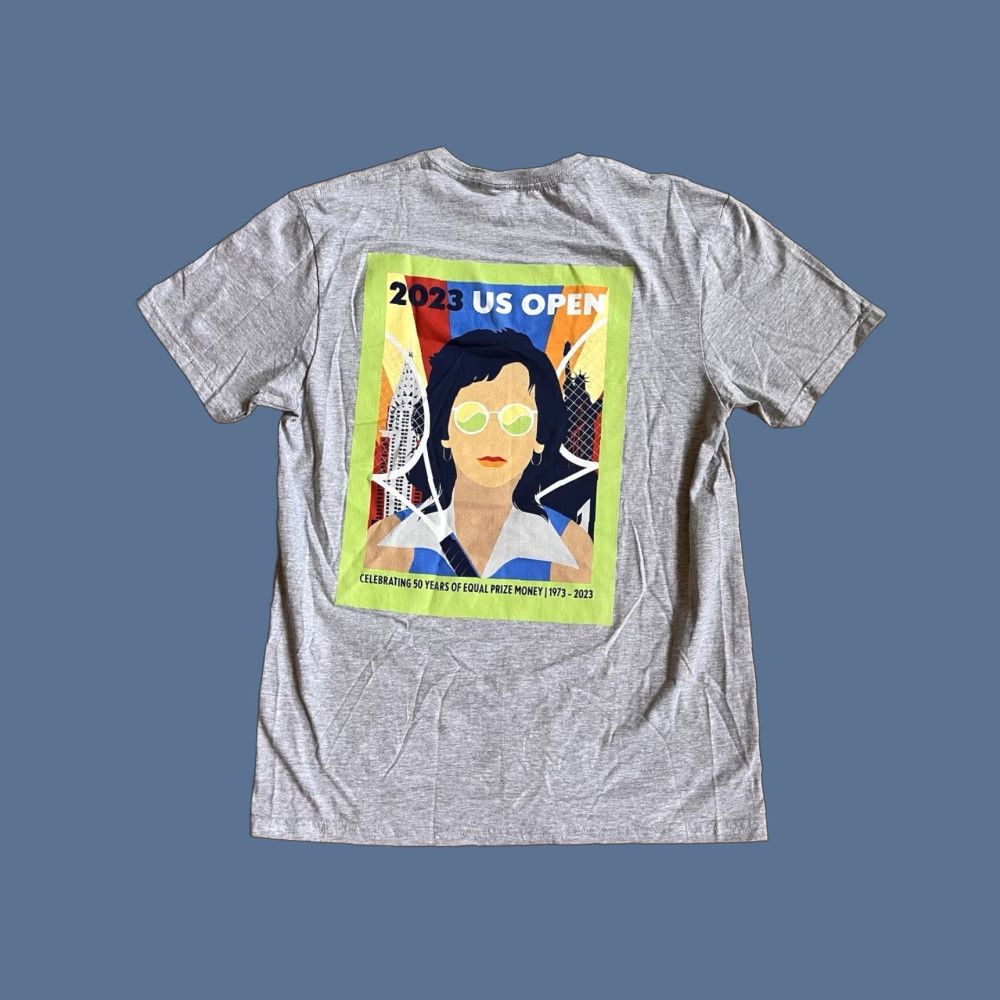 Vintage VINTAGE US Open 2023 Billie Jean King 50 Years Of Equal Prize Money Shirt Mens M Grey Size US M / EU 48-50 / 2 - 1 Thumbnail