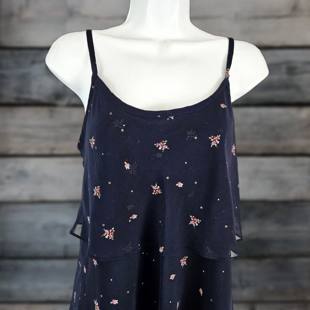 Vintage Cabi 795 Womens Cami Tank XS Blue Pink Floral Camisole Tank Top Sleeveless Pullover Summer Size XS / US 0-2 / IT 36-38 - 1 Thumbnail