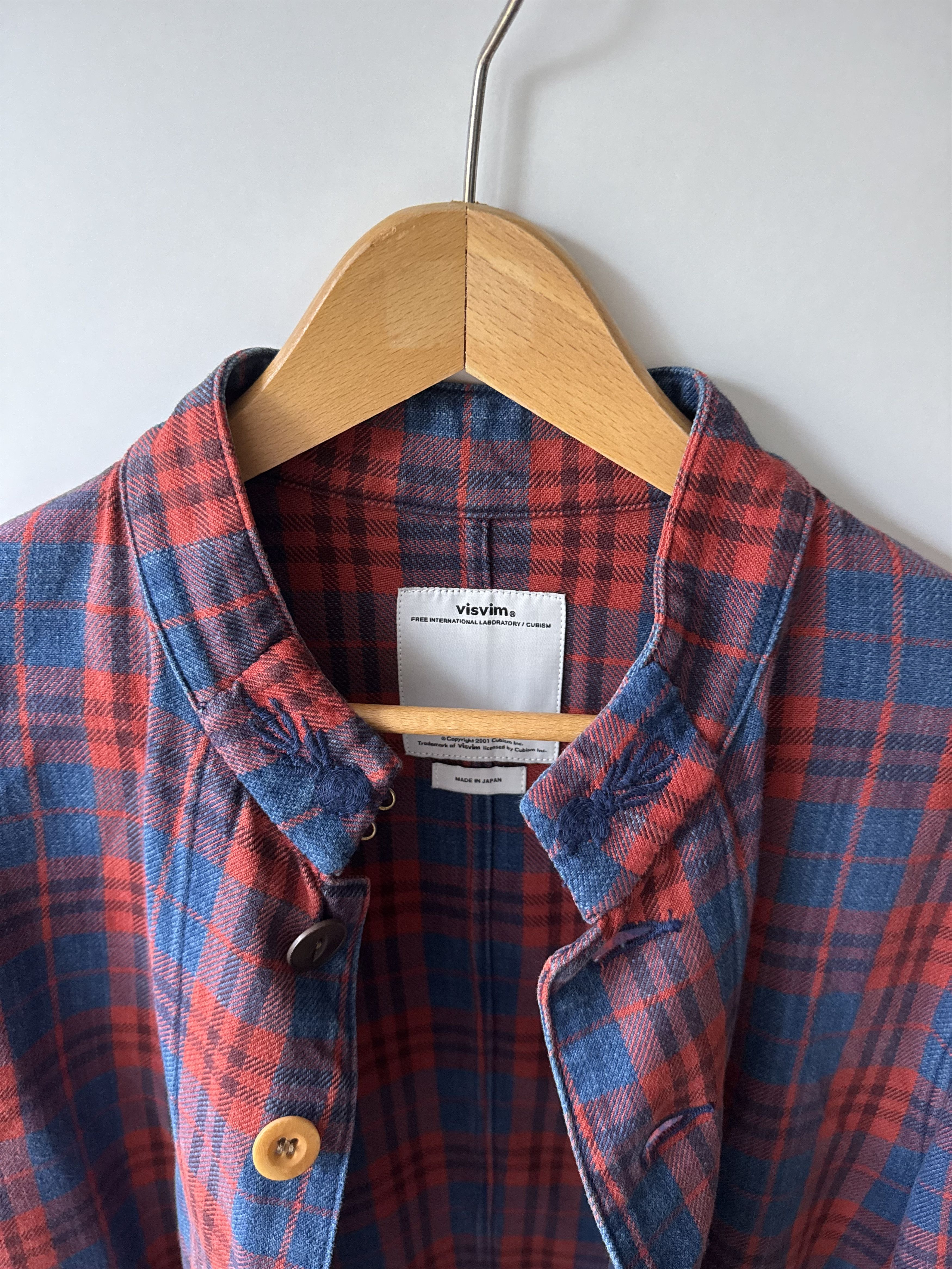 Visvim [3] Lugli Jacket Indigo Check in Red (AW14) Size US L / EU 52-54 / 3 - 9 Thumbnail
