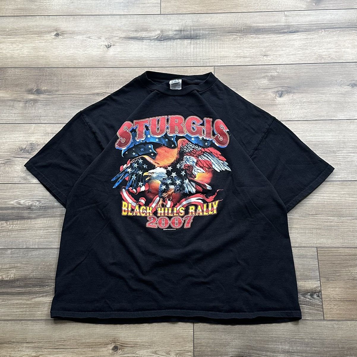 Harley Davidson Vintage 2007 Sturgis Black Hills Rally Biker Graphic Tee Size US XXL / EU 58 / 5 - 1 Thumbnail